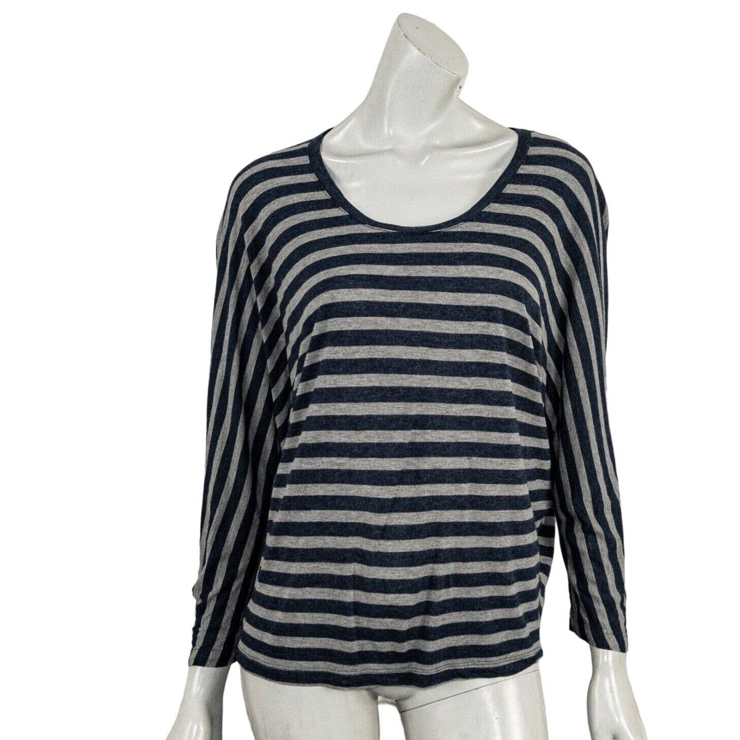 Vince VINCE Scoop Neck Dolman Sleeve Pullover Blouse Gray Navy Size L / US 10 / IT 46 - 3 Thumbnail
