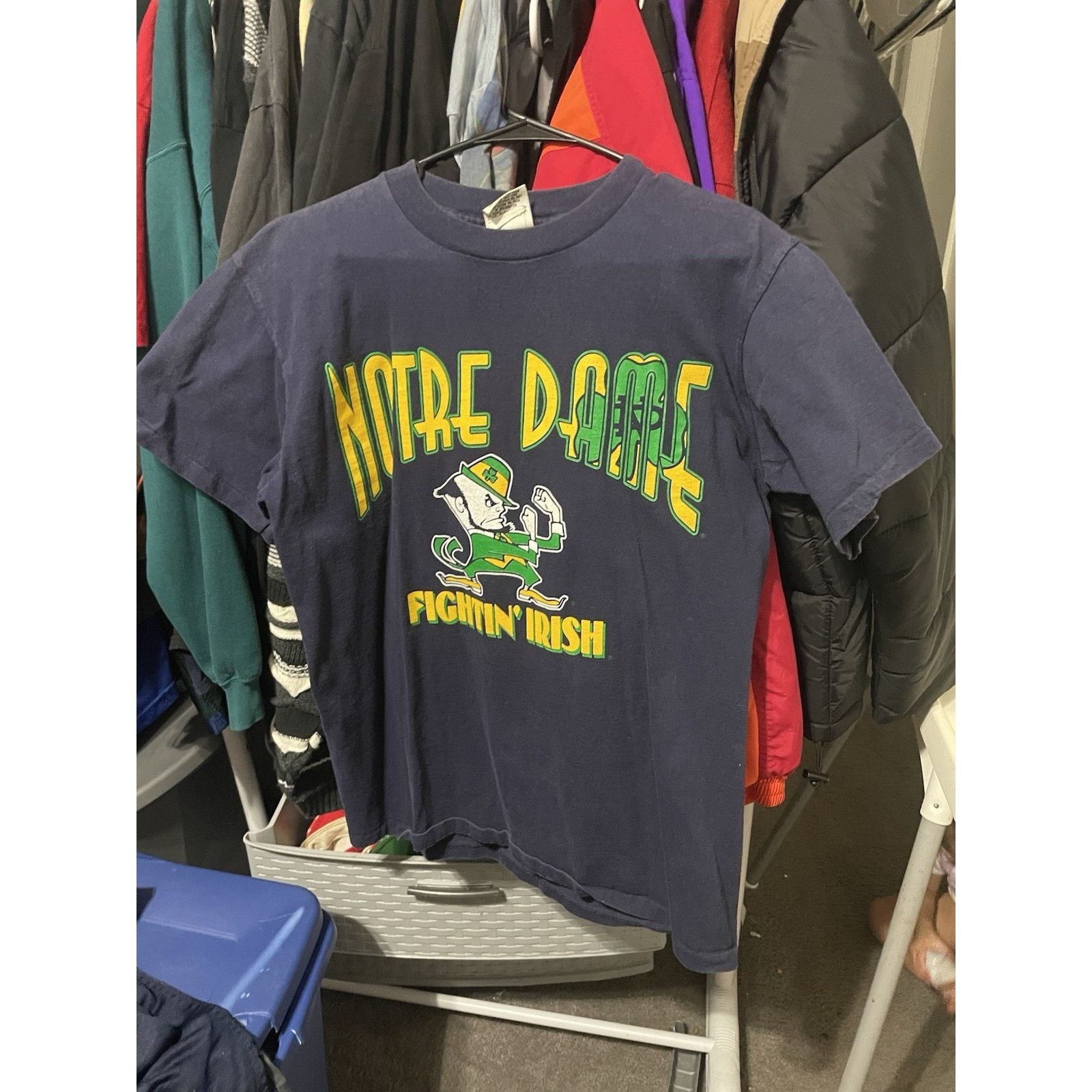 Nutmeg Size Large-VTG Nutmeg Mills Navy Single NOTRE DAME FIGHTIN' Size US L / EU 52-54 / 3 - 1 Thumbnail