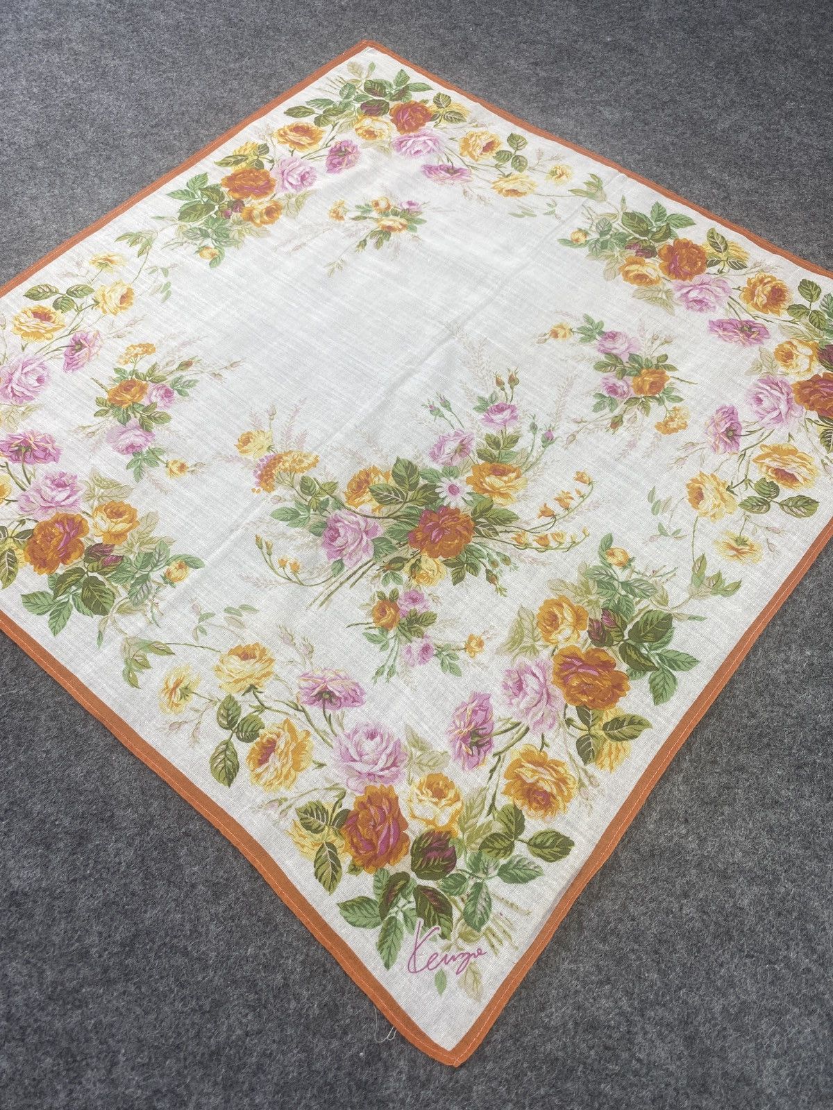 Kenzo × Vintage Kenzo Handkerchief / Bandana / Neckerchief / Headscarf-B038 Size ONE SIZE - 4 Thumbnail