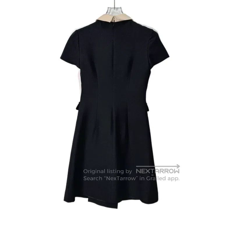 Valentino Valentino Black mulberry silk wool dress Size M / US 6-8 / IT 42-44 - 2 Thumbnail