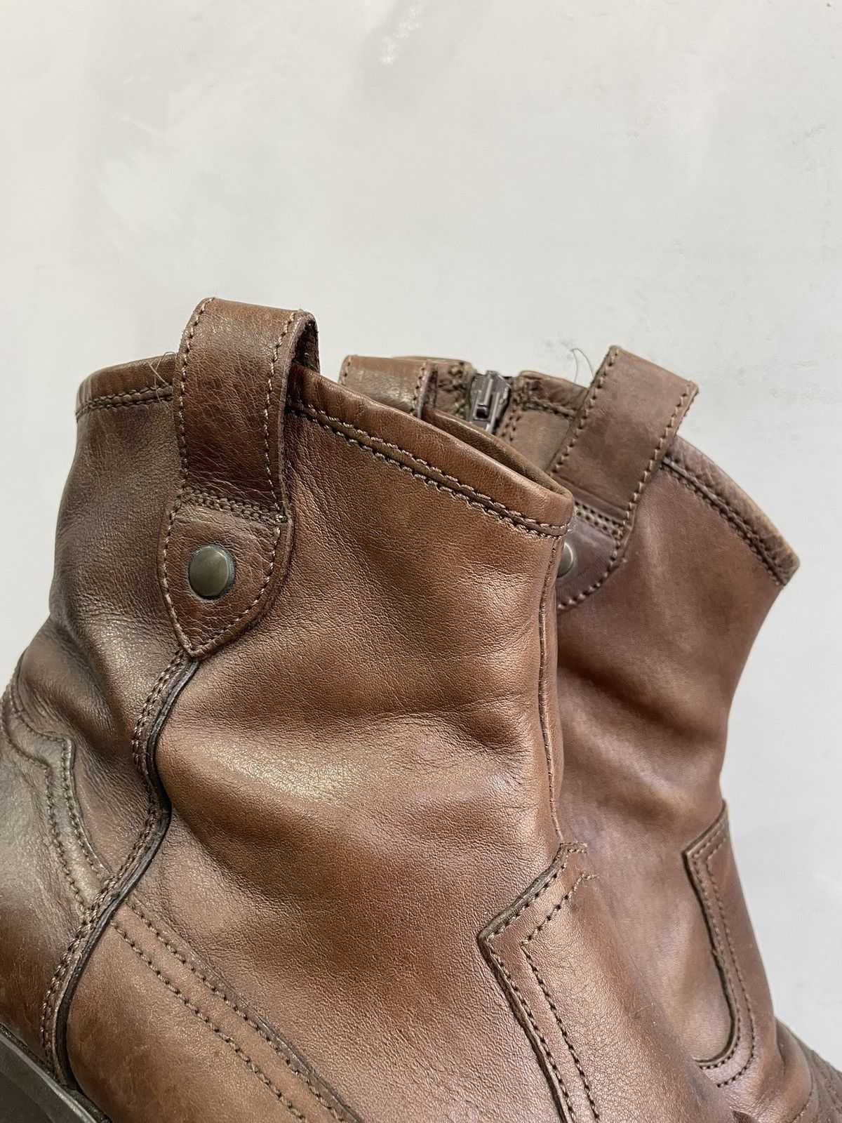 Hedi Slimane Artisan leather western boots archive 2000s guidi vibe Size US 10 / EU 43 - 4 Thumbnail