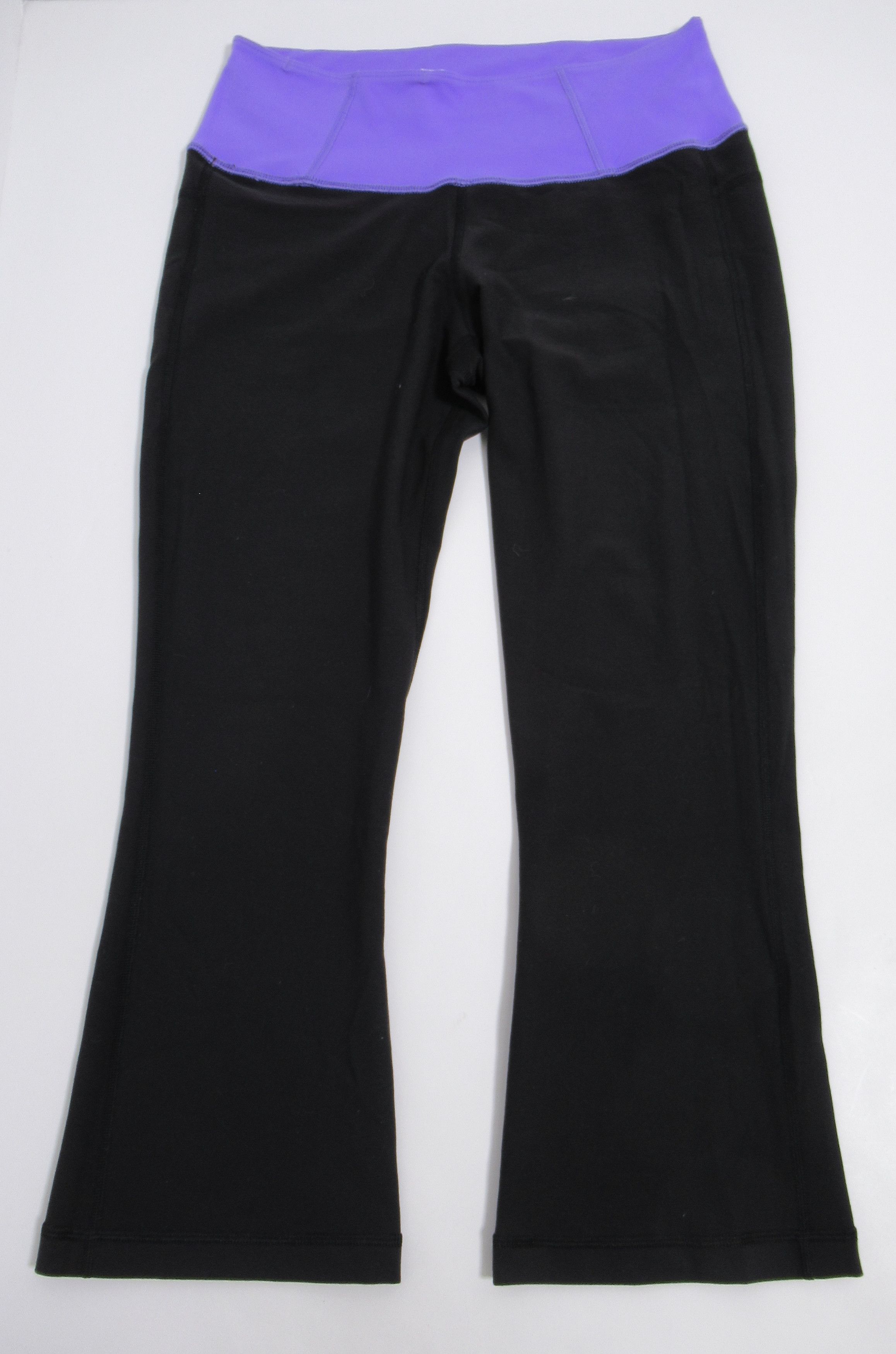Lululemon Lululemon Women's Activewear Crop Black & Purple Size 6 Size 28" / US 6 / IT 42 - 10 Thumbnail