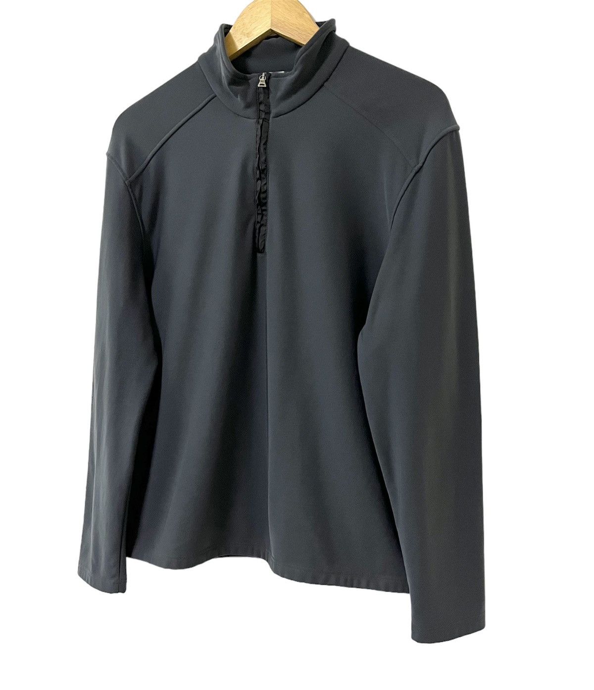 Prada PRADA HALF ZIPPER LOGO GREY DESIGNER SPORTSWEAR JACKET Size US M / EU 48-50 / 2 - 7 Thumbnail