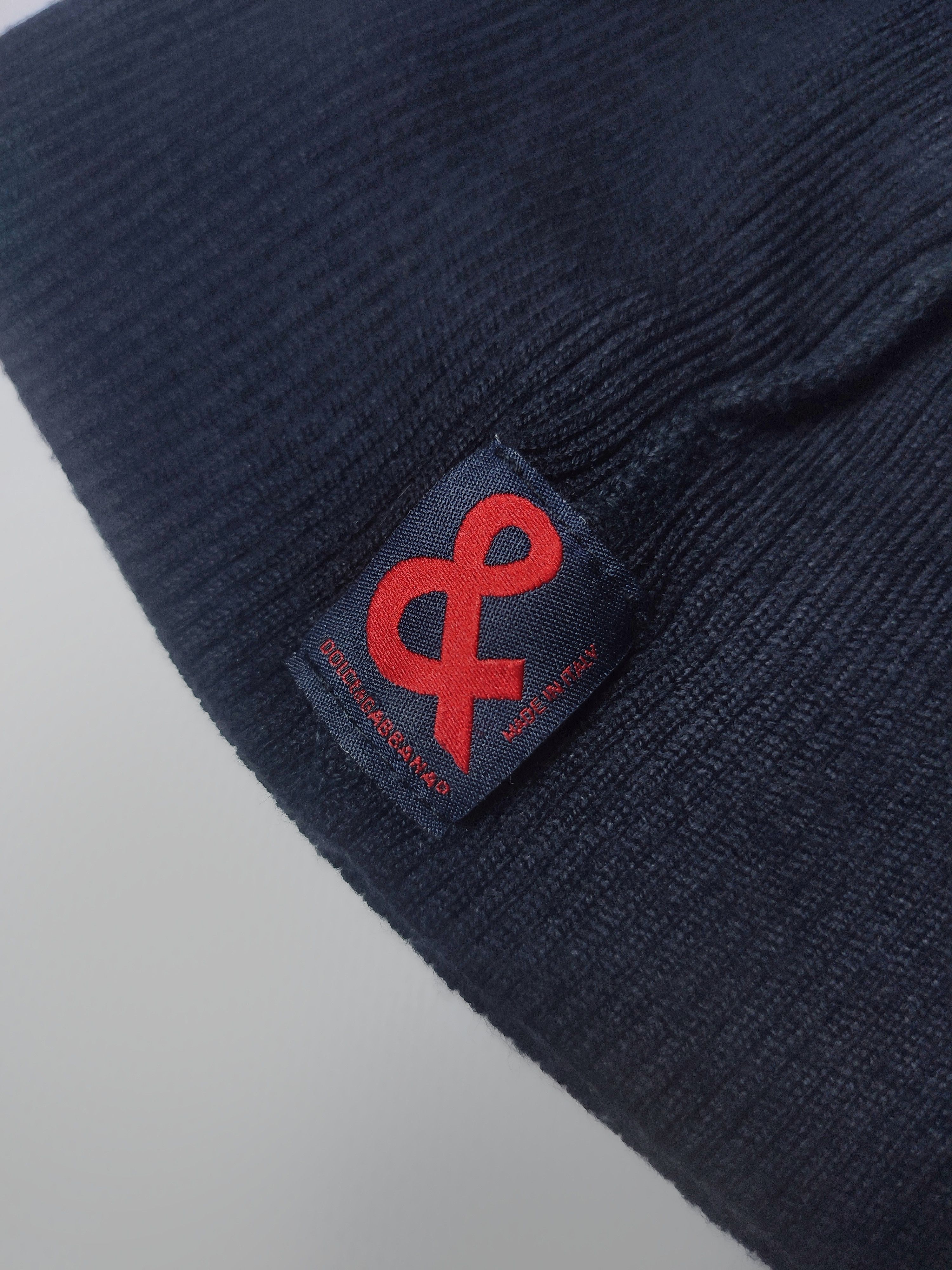 Dolce & Gabbana Dolce & Gabbana Navy Wool Beanie DG Logo Y2k Size ONE SIZE - 10 Thumbnail