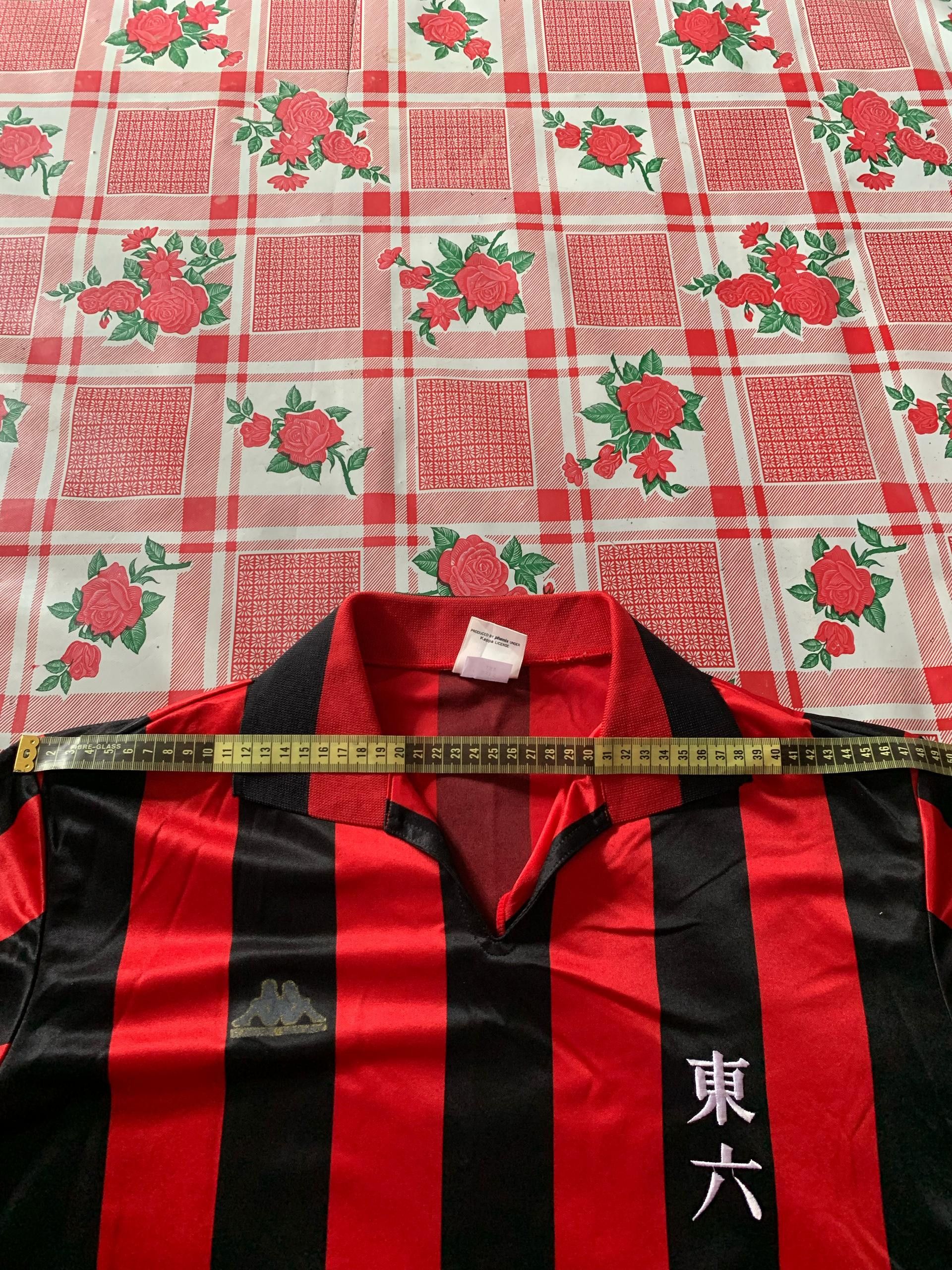 Vintage Kappa AC Milan RED BLACK 80'S single stich Japanese edition Size US L / EU 52-54 / 3 - 4 Thumbnail