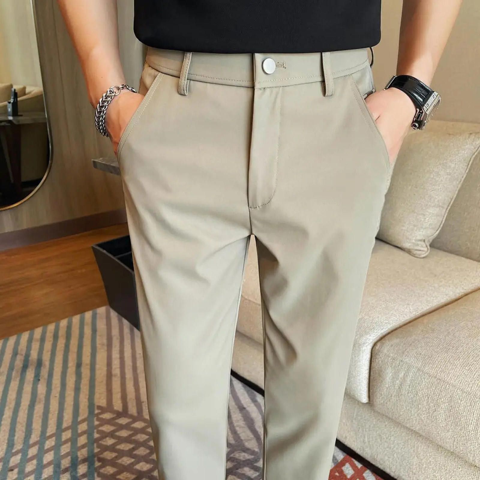 Vintage Ankle Length Slim Fit Trousers Size US 32 / EU 48 - 7 Thumbnail