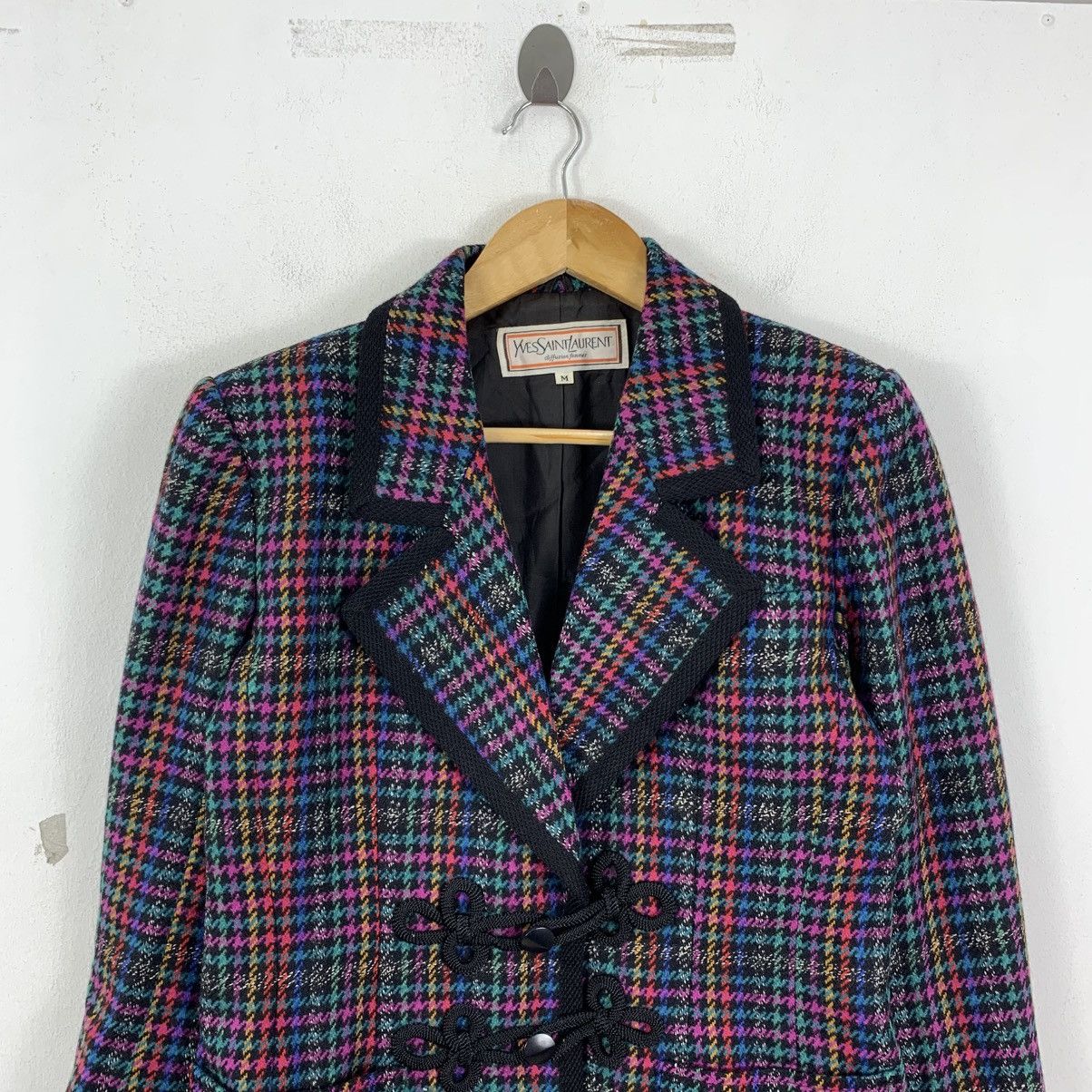Yves Saint Laurent Vintage 90s YVES SAINT LAURENT Ysl Femmes Plaid Blazer Coat Size M / US 6-8 / IT 42-44 - 3 Thumbnail