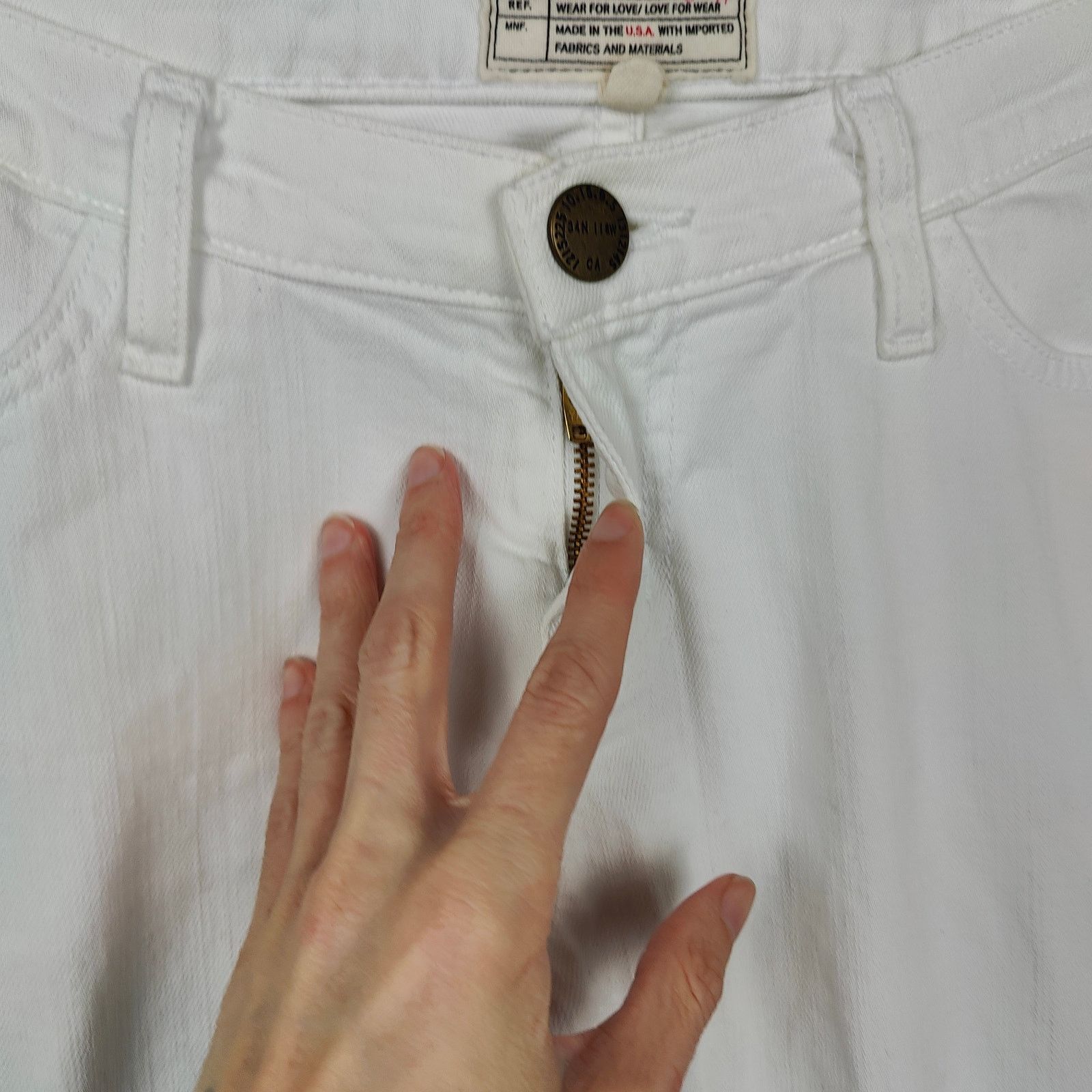 Other Hatch x Current Elliott Maternity Stiletto Jeans 29 White Size 29" - 4 Thumbnail