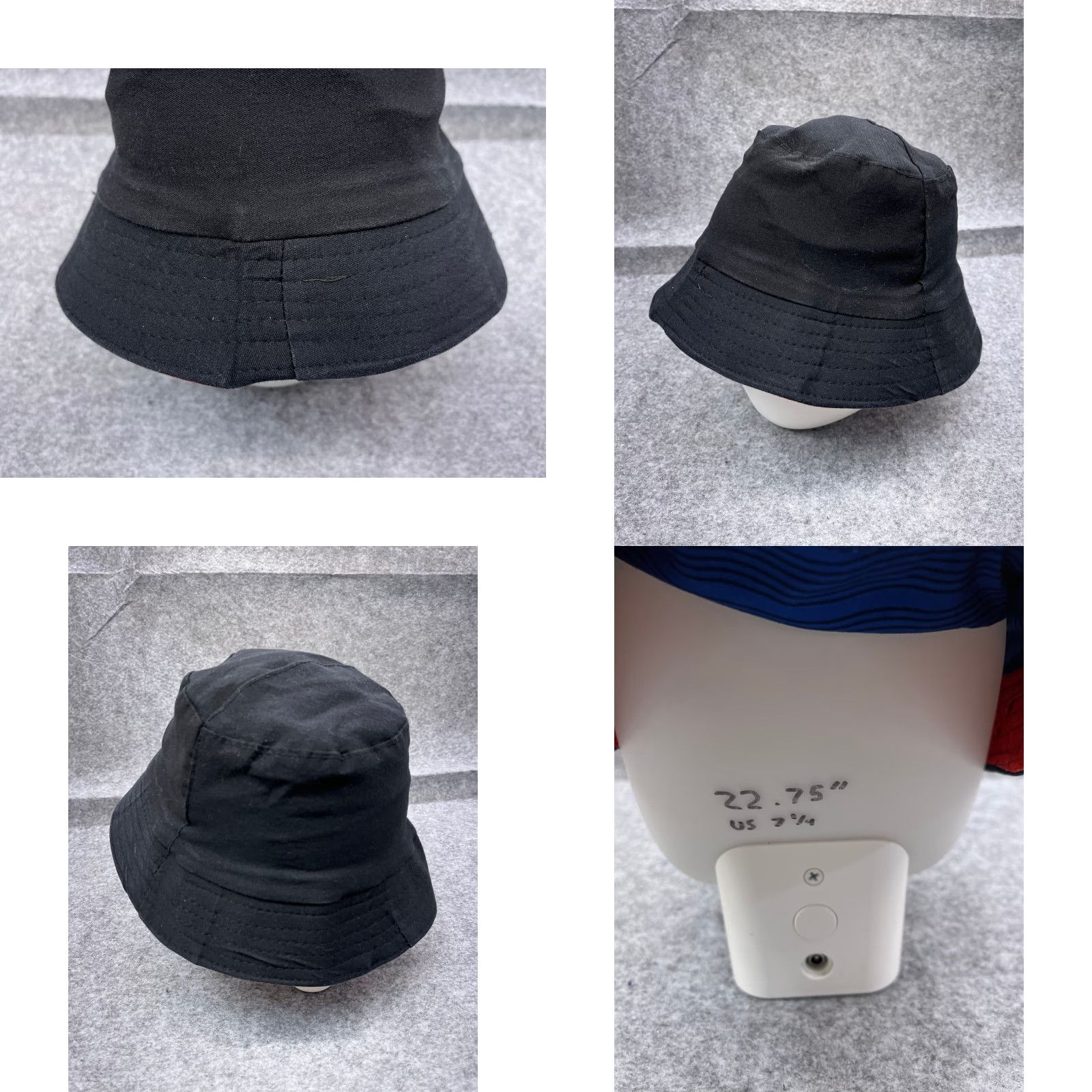 Vintage Sun Bucket Hat Adult One Size Blue Polyester Camp Fish Beach Reversible Size ONE SIZE - 8 Thumbnail