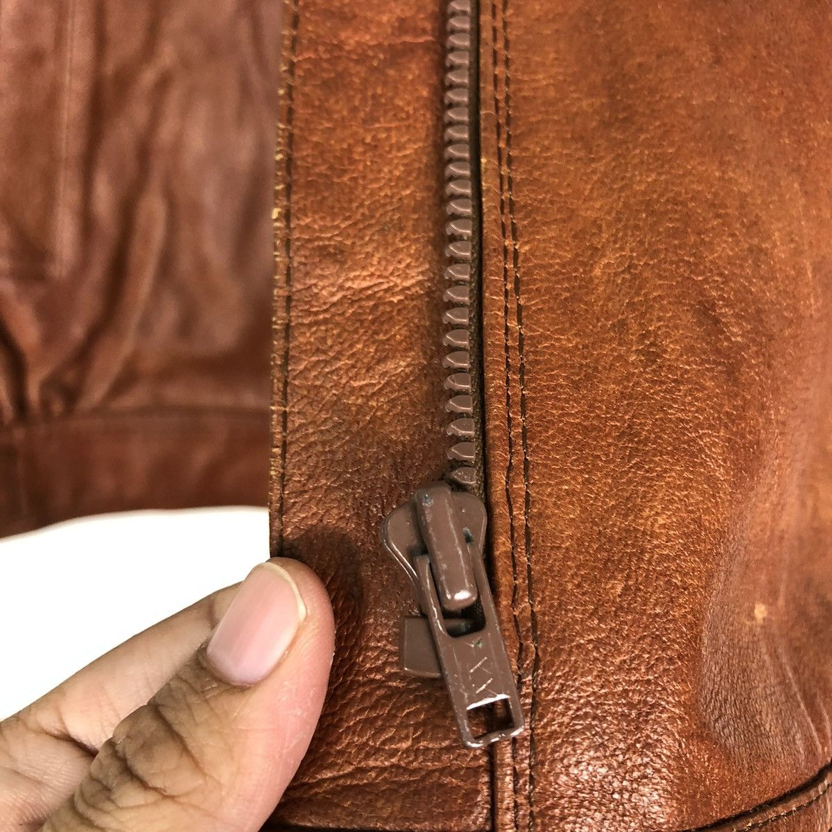 Japanese Brand 🔥Vtg Japanese Brand Genuine Leather Jacket Nova Check Size US M / EU 48-50 / 2 - 13 Thumbnail