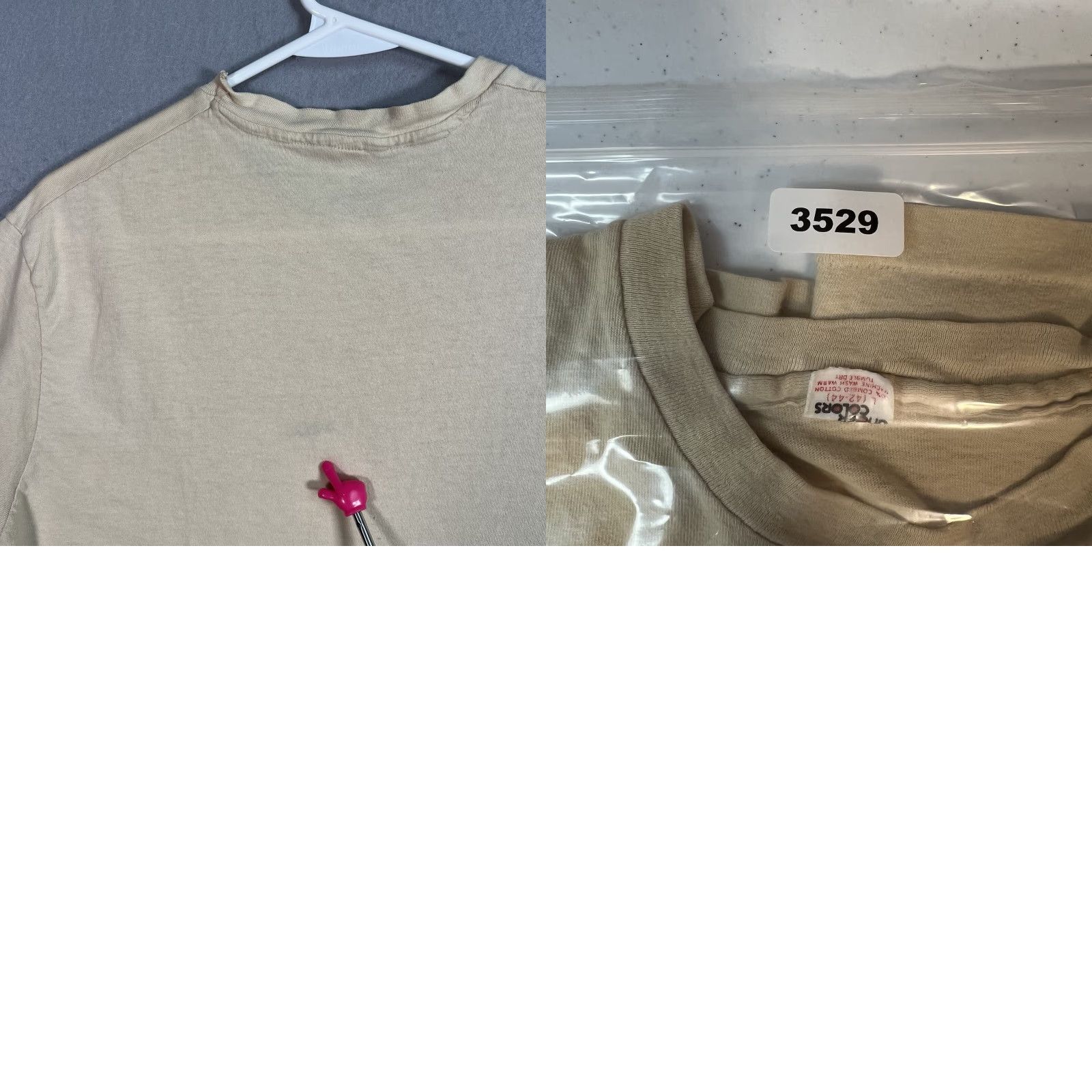 Hanes VINTAGE Average White Band Show Your Hand Shirt Adult Large Beige Mens Size US L / EU 52-54 / 3 - 8 Thumbnail