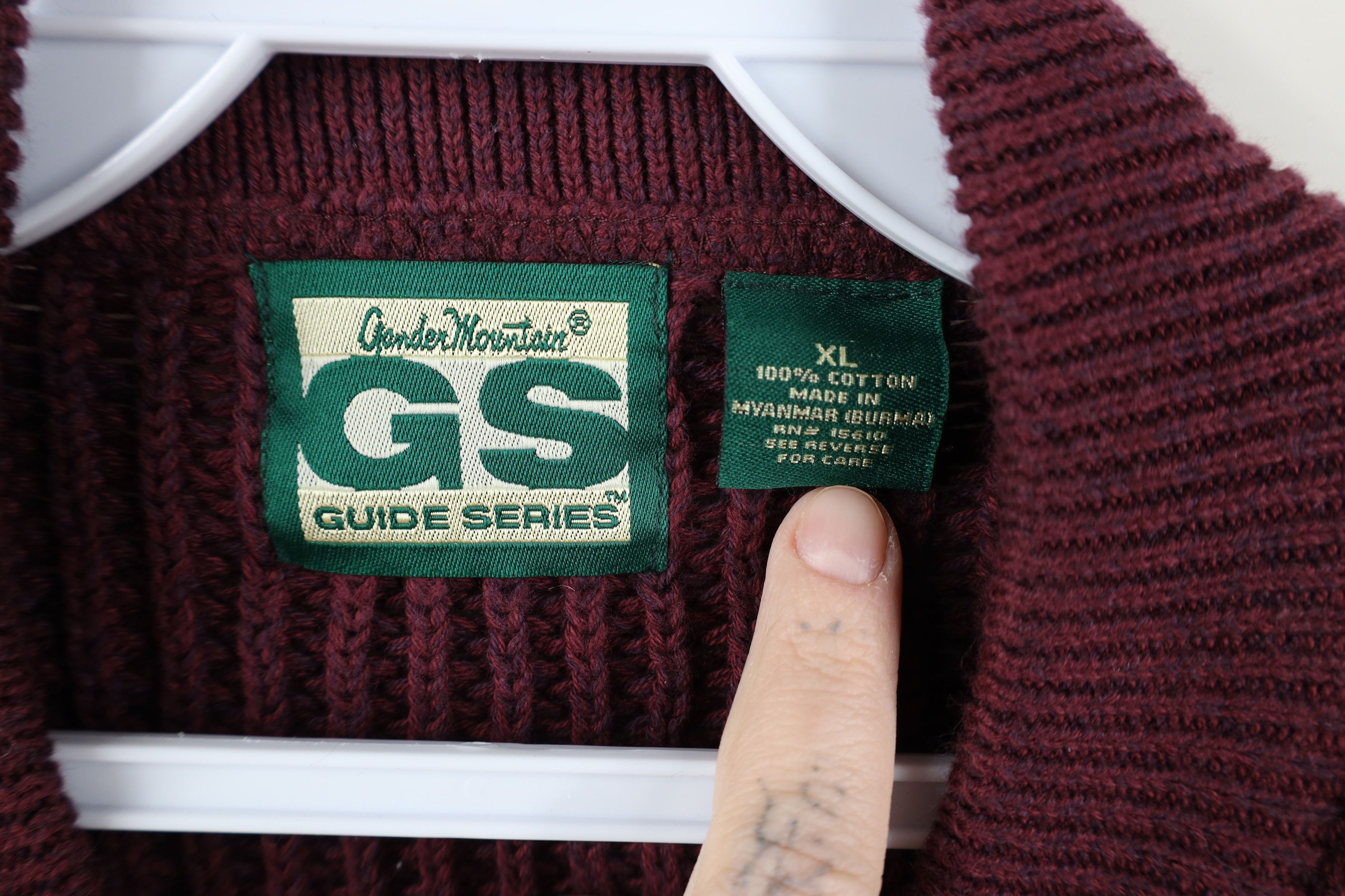 Vintage Vintage 90s Streetwear Cotton Ribbed Knit Henley Sweater Red Size US XL / EU 56 / 4 - 6 Thumbnail