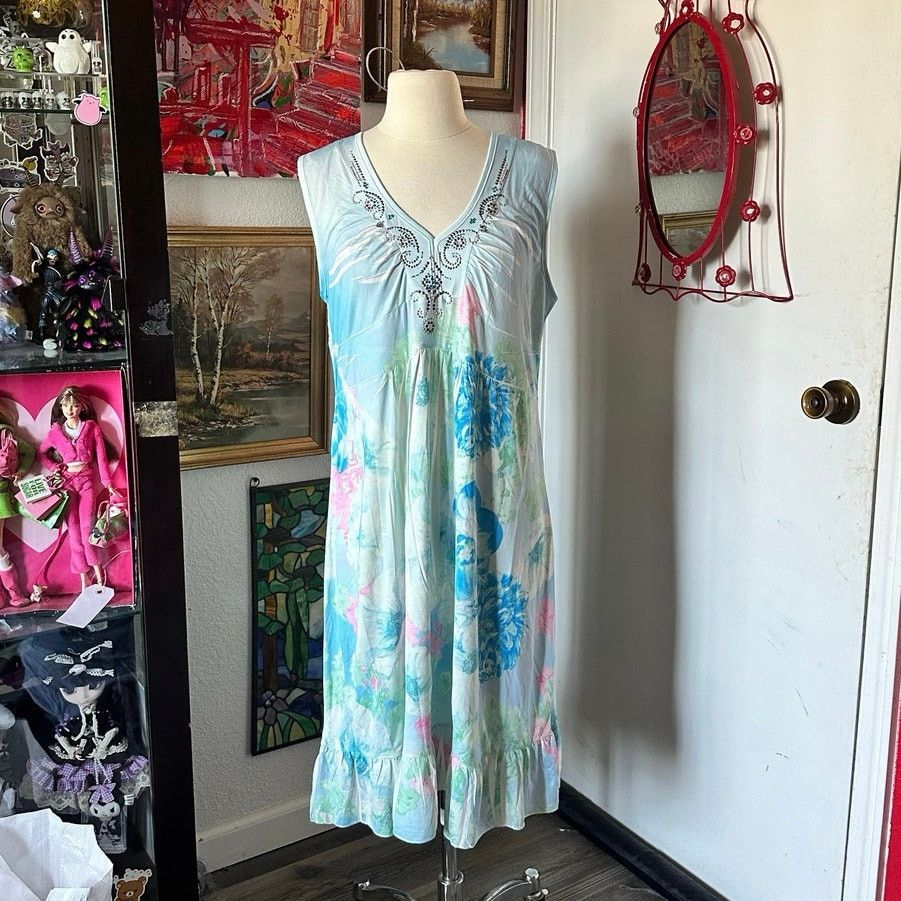 Other victoria harbour blue pastel floral baby doll dress Size XL / US 12-14 / IT 48-50 - 1 Thumbnail
