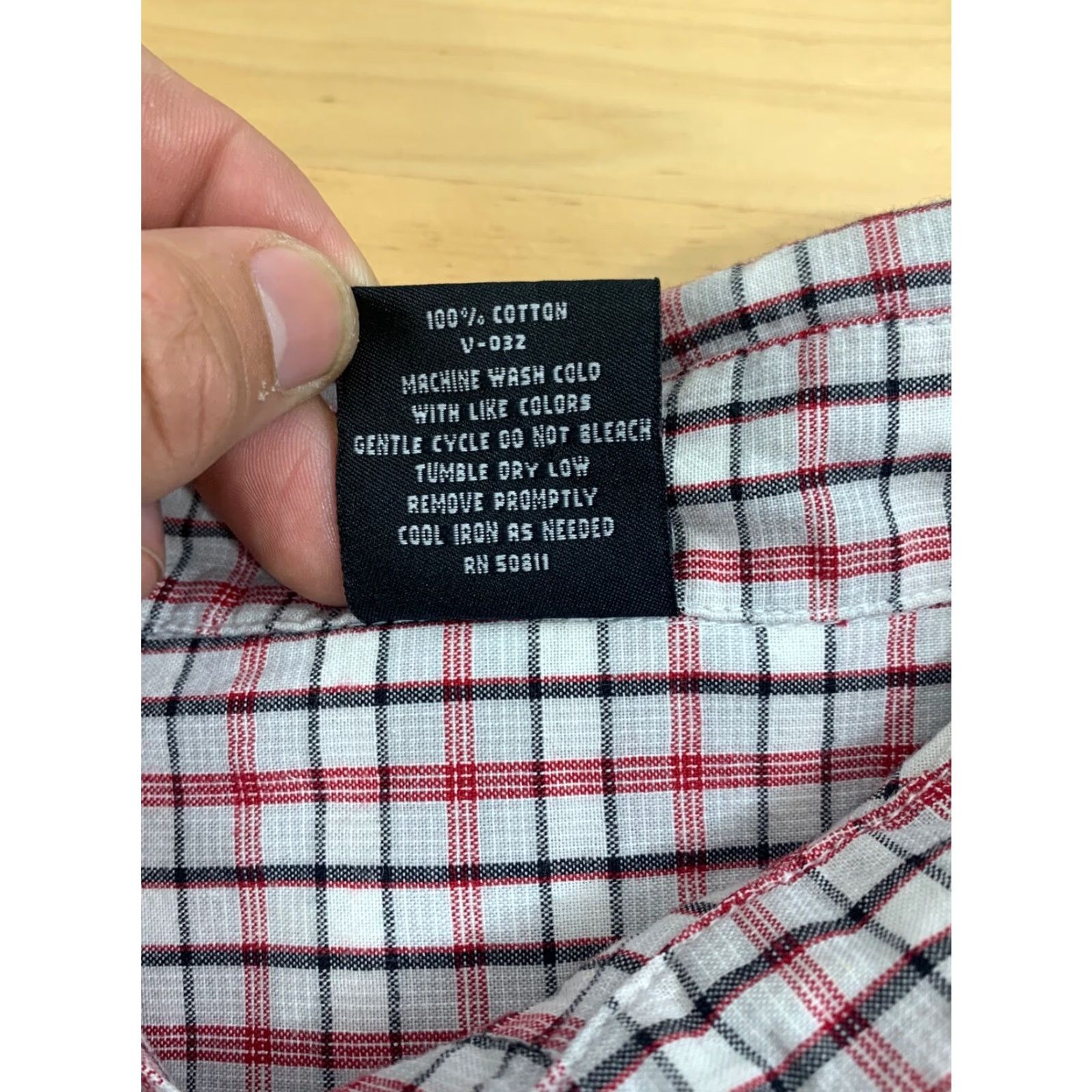 Anchor Blue VINTAGE Anchor Blue Button-Up Shirt Men Large Red Plaid 90s Short Sleeve Cotton Blend Knit Classic Casual Workwear Mens Size US L / EU 52-54 / 3 - 3 Thumbnail