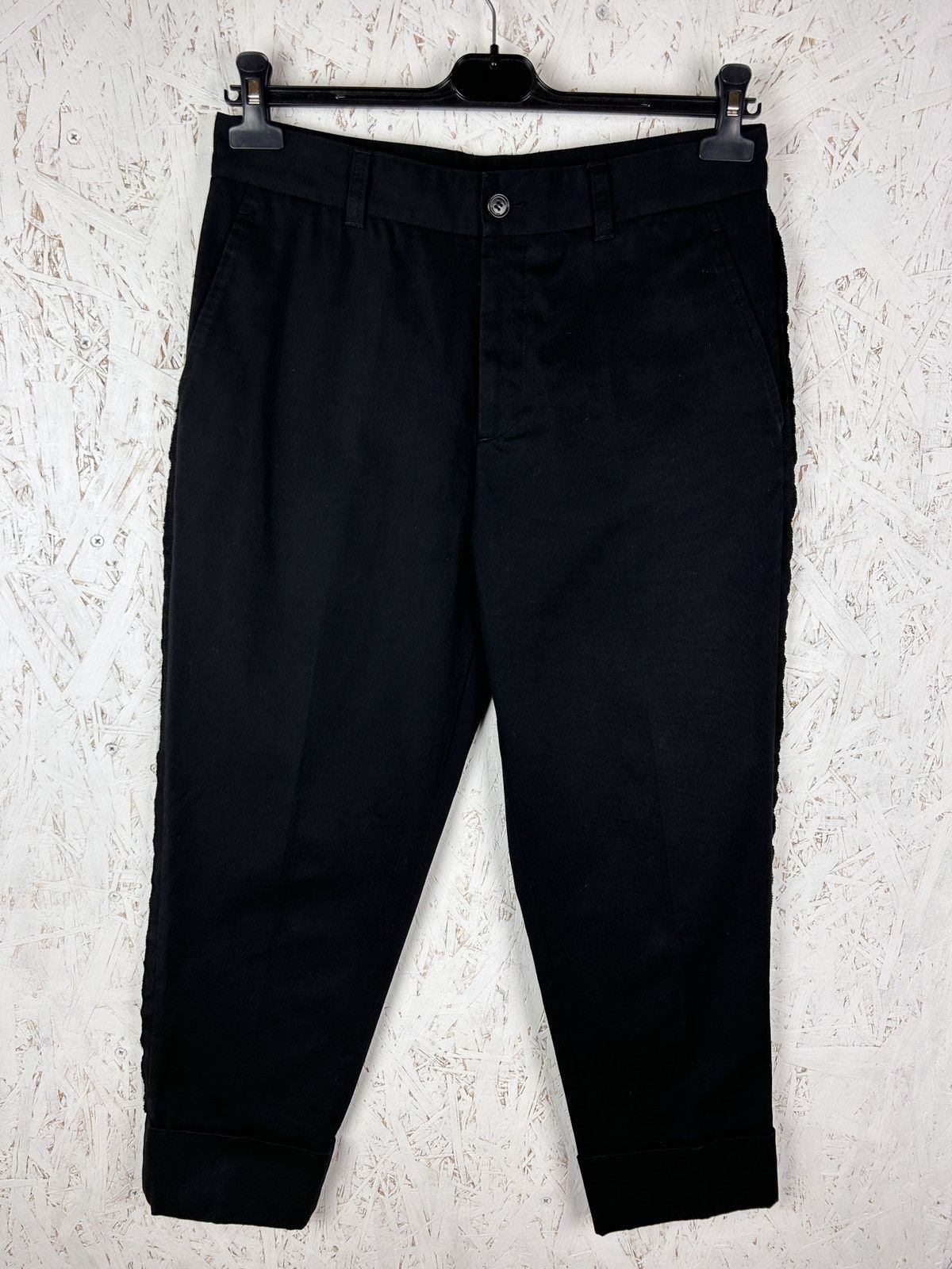 H*須様 dior homme 2004aw wool slacks by He Tailored Straight Pants Black Virgin Wool Twill | DIOR