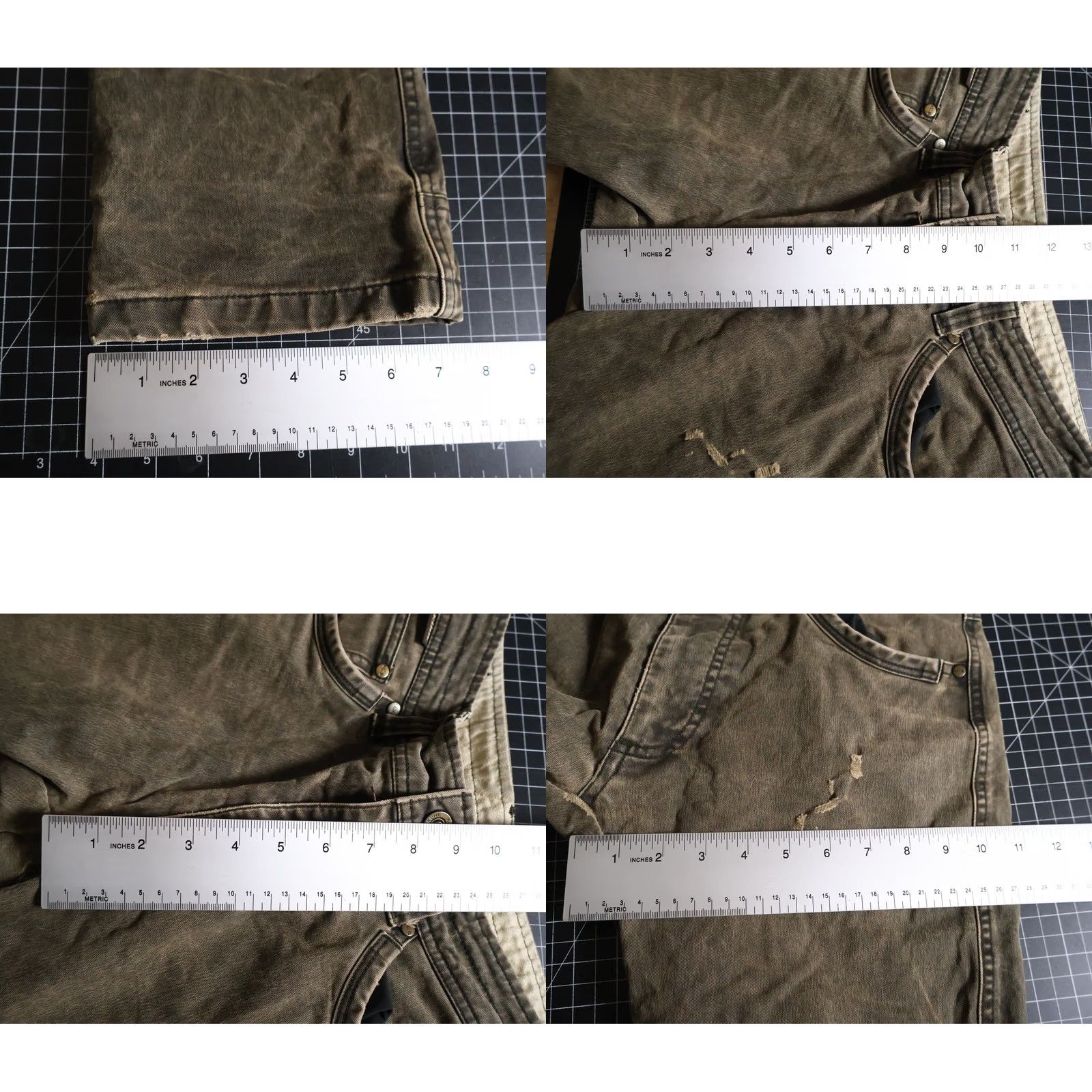 Vintage Kuhl Hot Rydr Flannel Lined Pants Men 28 x 31 Olive Green Vintage Patina Dye Chino Straight Zip Fly Stretch Casual Outdoors Size US 29 - 8 Thumbnail