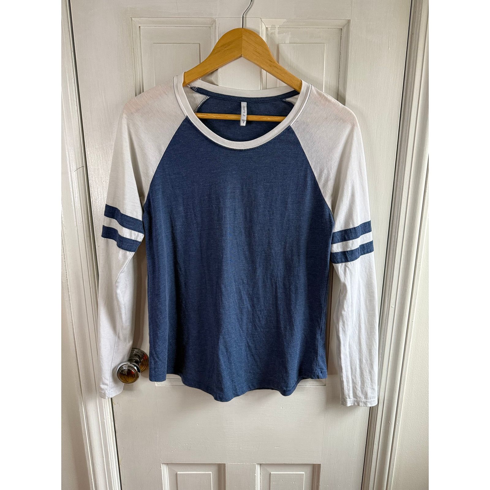 Z Supply Z Supply Men's Raglan Long Sleeve Shirt - Small - Blue/White Size US S / EU 44-46 / 1 - 1 Thumbnail