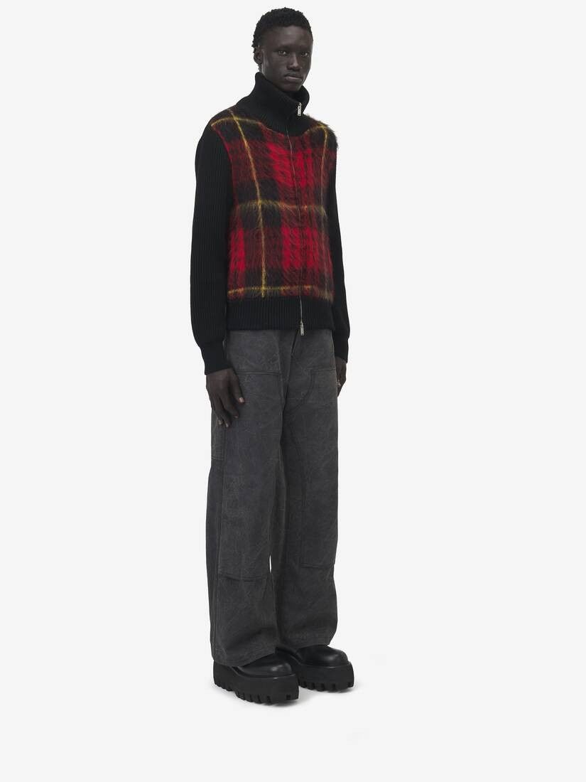 Alexander McQueen o1srvl11e0226 McQueen Tartan Zipped Cardigan In Multicolor Size US S / EU 44-46 / 1 - 3 Thumbnail