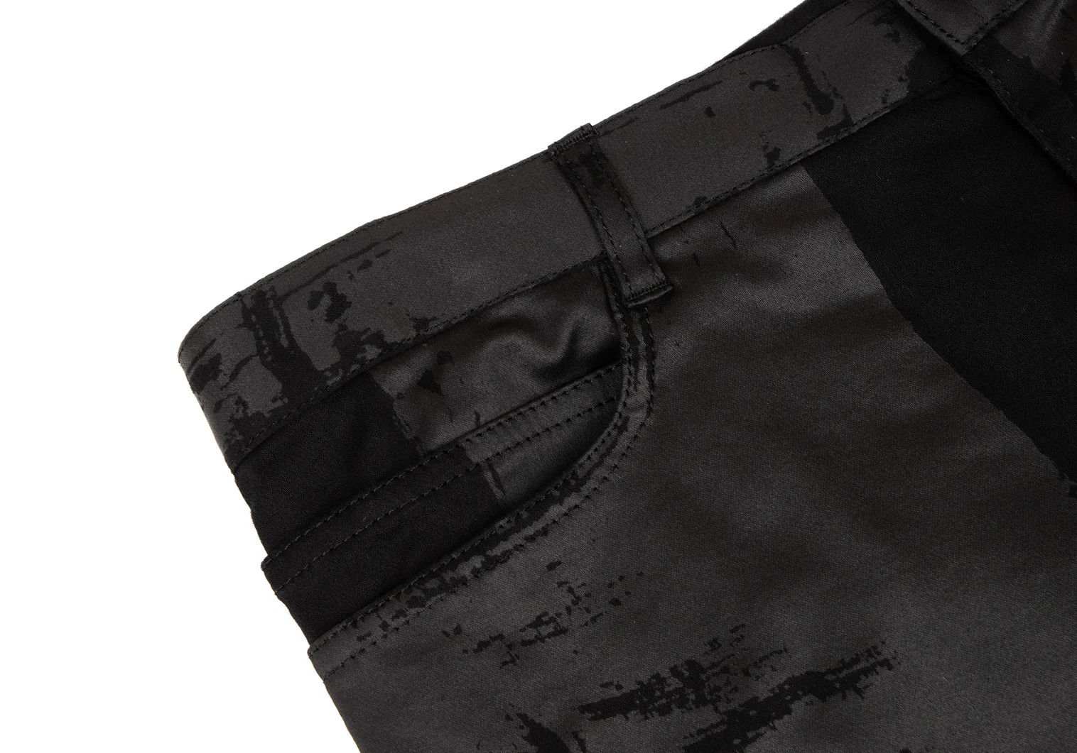 Coated Cotton Stretch Pants in Black Size 46