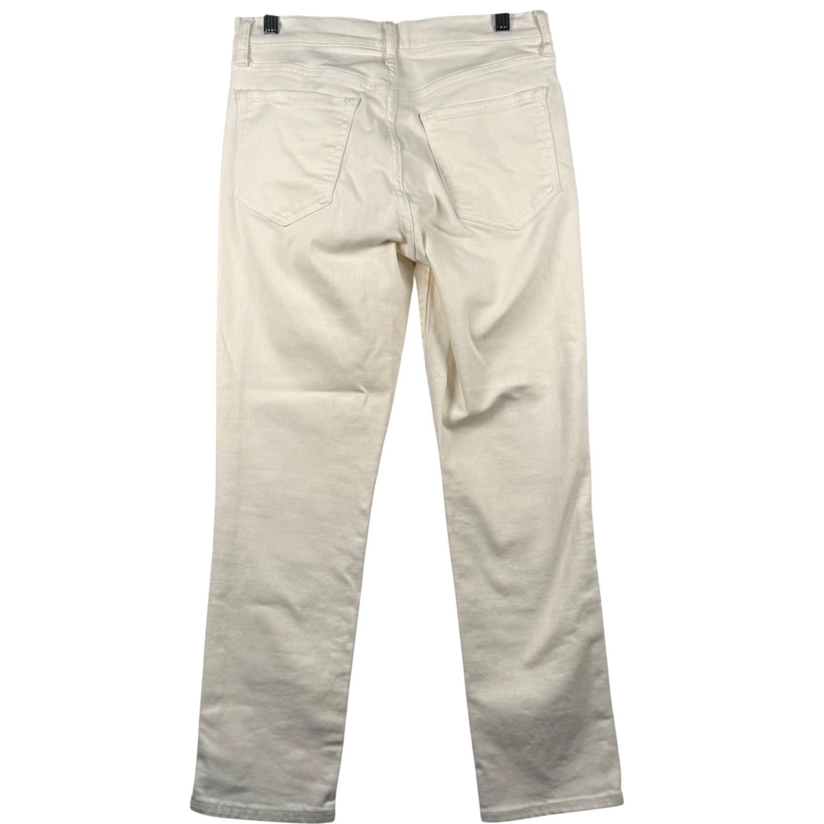 Gap Gap Best Girlfriend Jeans White Stretch Denim Mid Rise Nautical Minimalist Straight 5-Pocket Womens 27 Jeans Size 27" / US 4 / IT 40 - 3 Thumbnail