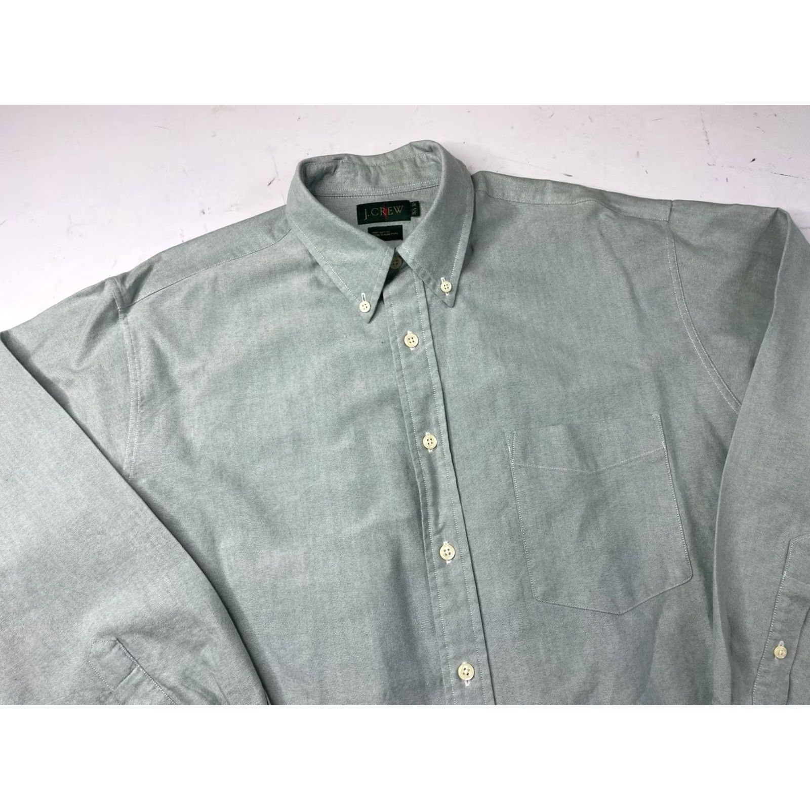 J.Crew VINTAGE J.CREW Oarsman Shirt Mens 15.5/32 Green Oxford Button-Down Hong Kong Size US M / EU 48-50 / 2 - 2 Thumbnail