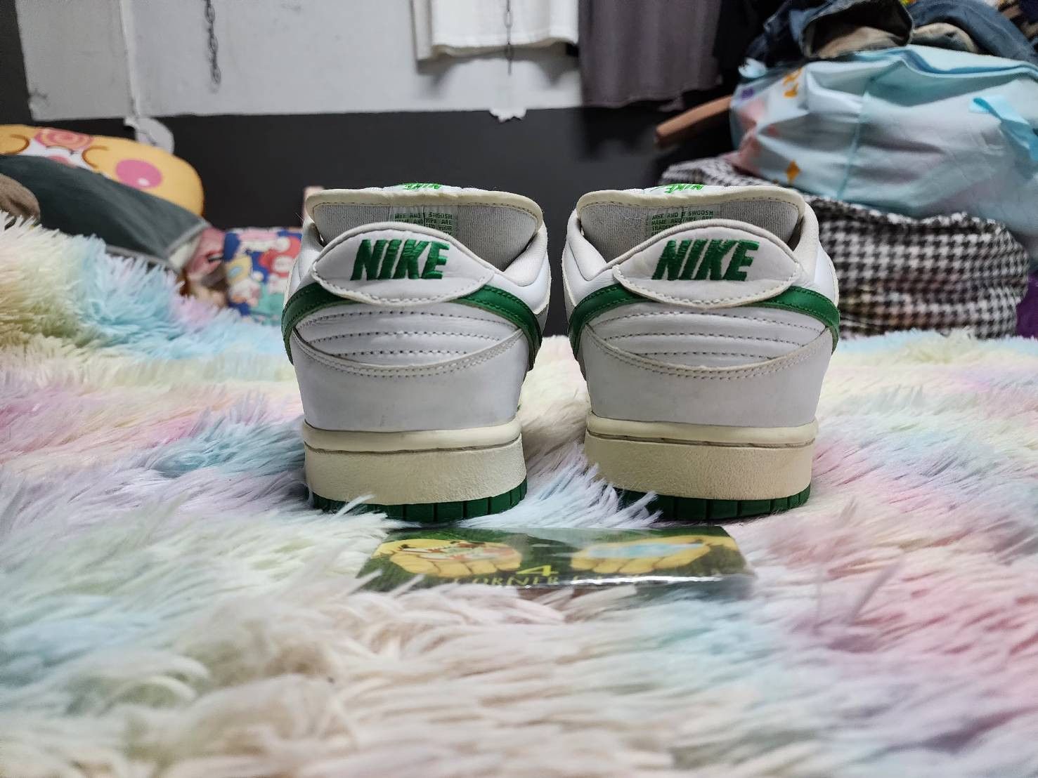 Nike Nike Sb Dunk Low Classic White Green Size US 10.5 / EU 43-44 - 5 Thumbnail