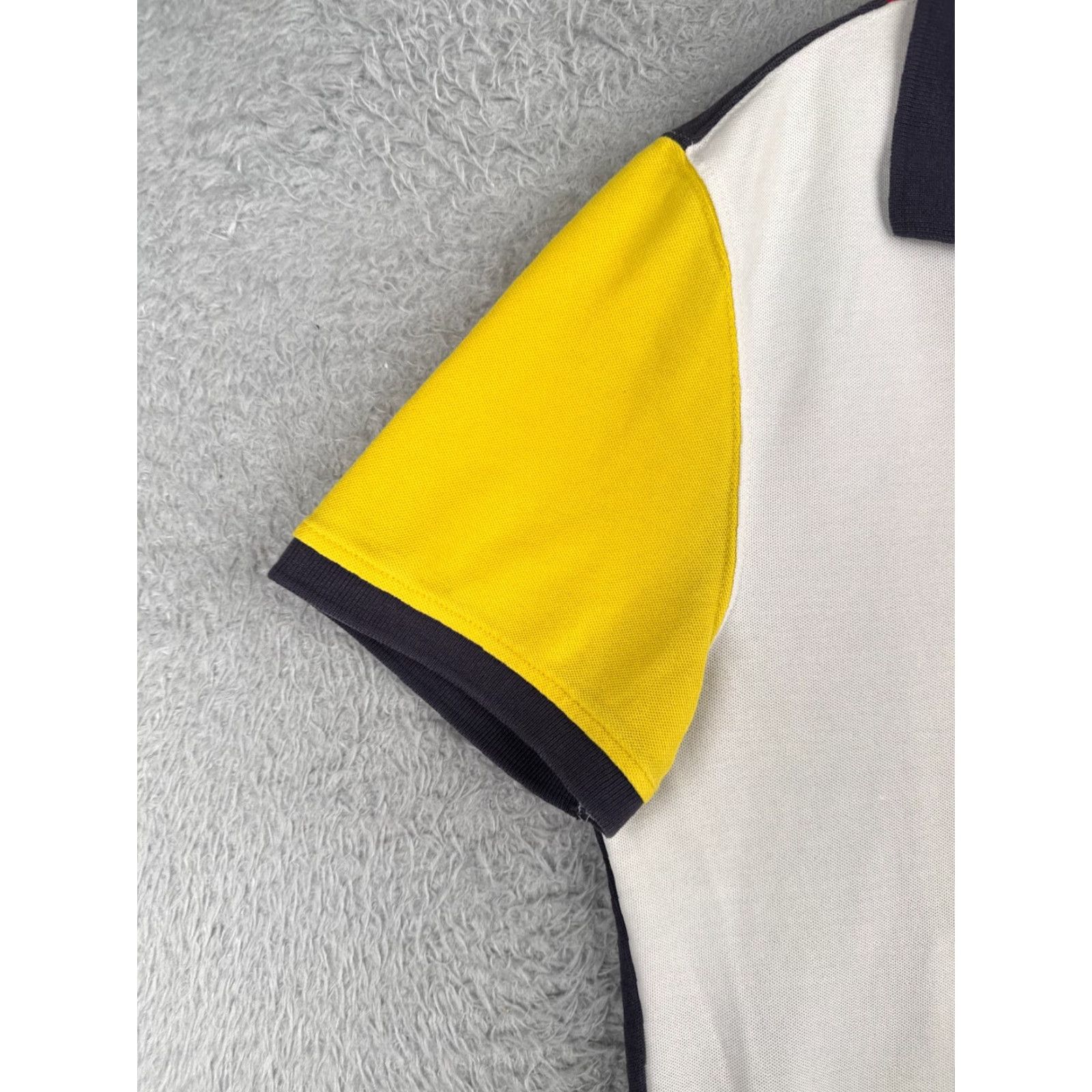 Tommy Hilfiger Tommy Hilfiger Polo Shirt Men L White Colorblock Polo Shirt Slim Fit Casual Polo Shirt Mens Colorblock 40 in Chest Size US L / EU 52-54 / 3 - 3 Thumbnail