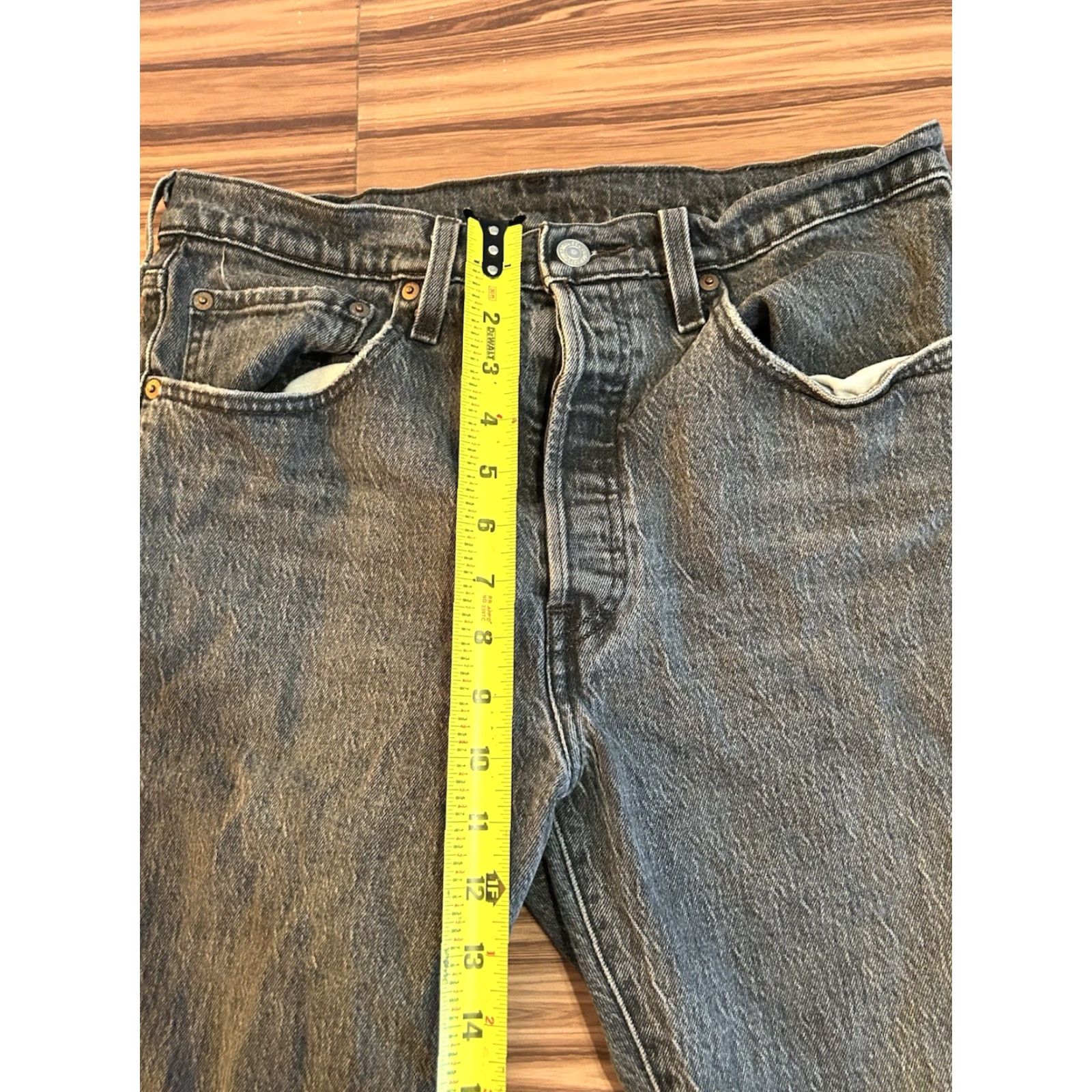 Levi's VINTAGE Levi's 501 Jeans Womens Gray Button Fly Denim Size 31x28 Size 24" / US 00 / IT 34 - 3 Thumbnail