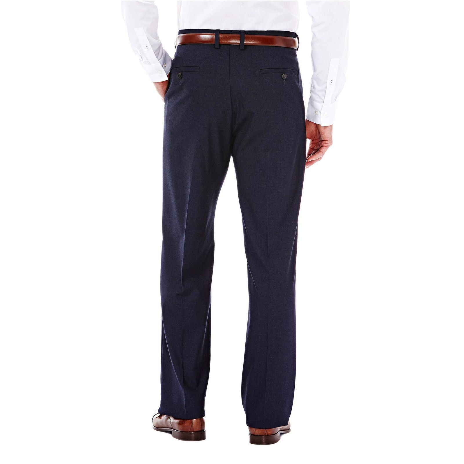 Haggar J.M. Haggar Men's Navy Flat Front Suit Pant Size 36W 30L Size US 36 / EU 52 - 3 Thumbnail