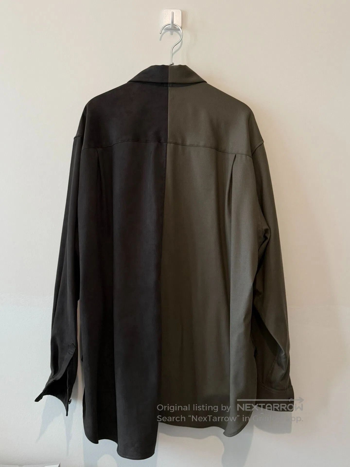 Japanese Brand Spliced Wool-Polyester Shirt. Size S / US 4 / IT 40 - 5 Thumbnail