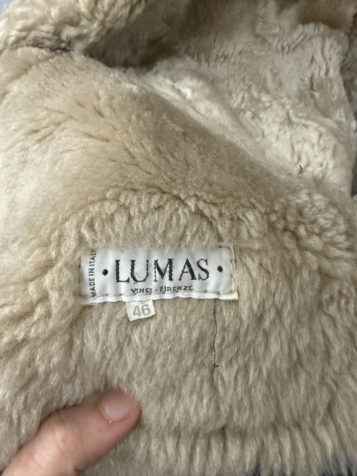 Vintage Vintage Suede/Shearling beige bomber coat Size L / US 10 / IT 46 - 8 Thumbnail