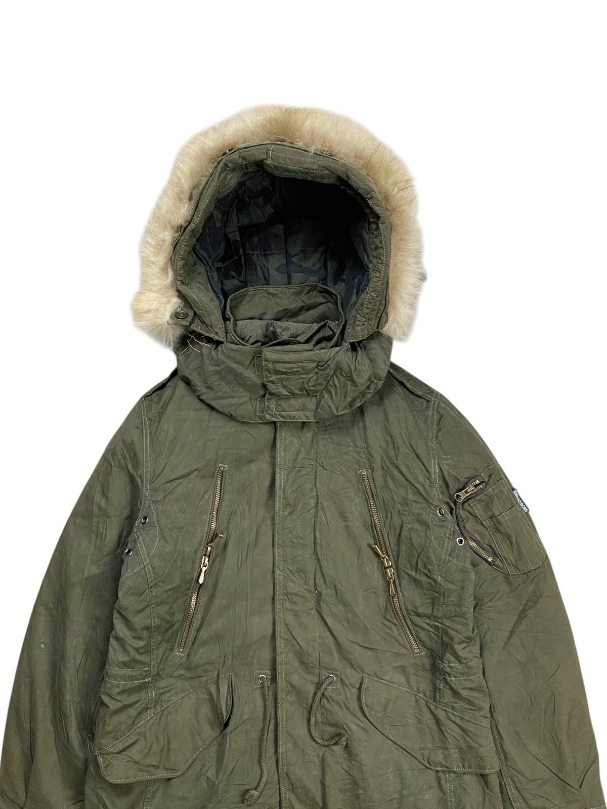 BUFFALO BOBS 2000s Buffalo Bobs Apocalypse Style Fur Hoodie Cargo Jacket Size US M / EU 48-50 / 2 - 8 Thumbnail