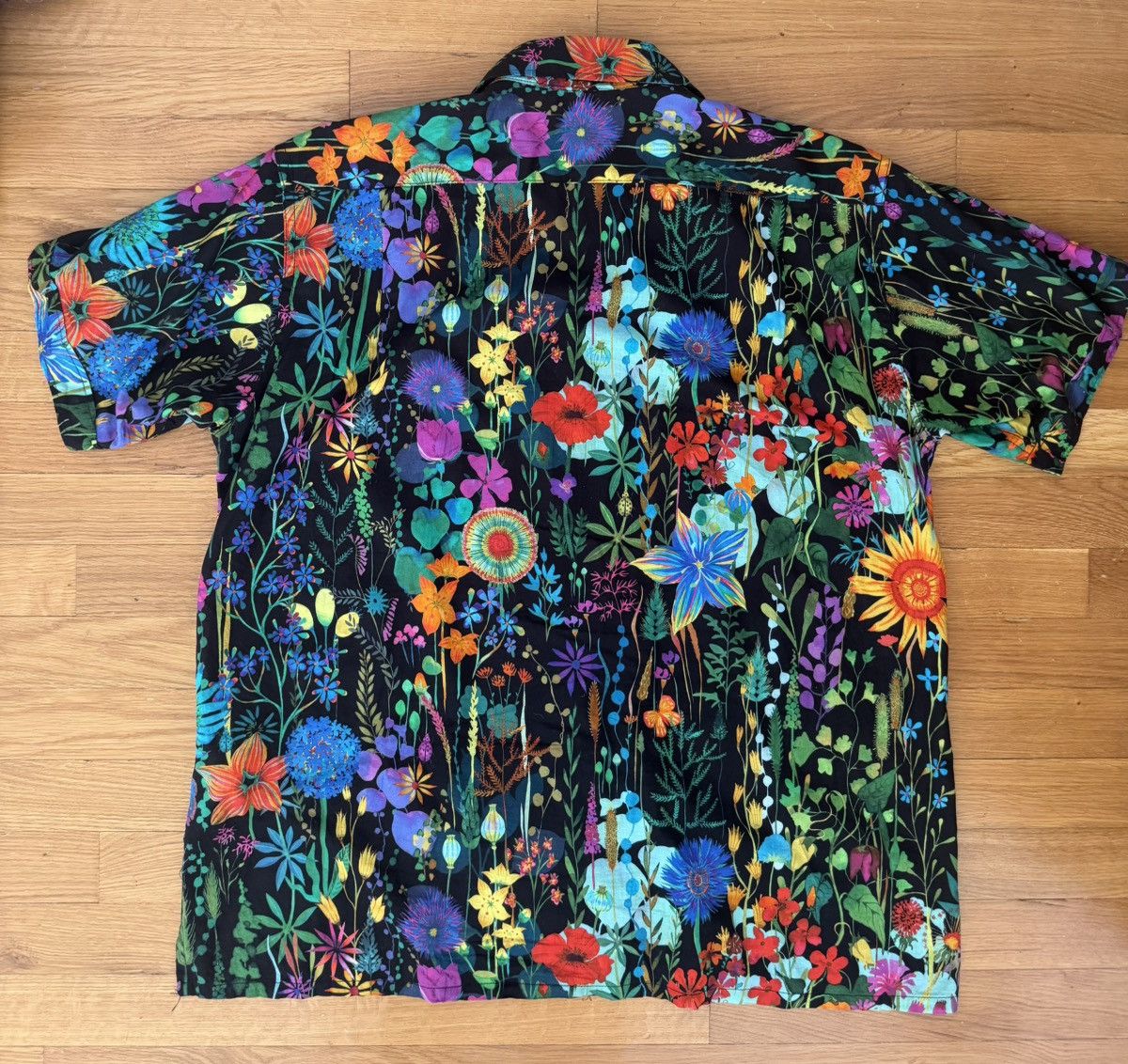 Engineered Garments Engineered Garments Black Floral Lawn Camp Shirt Size US S / EU 44-46 / 1 - 6 Thumbnail