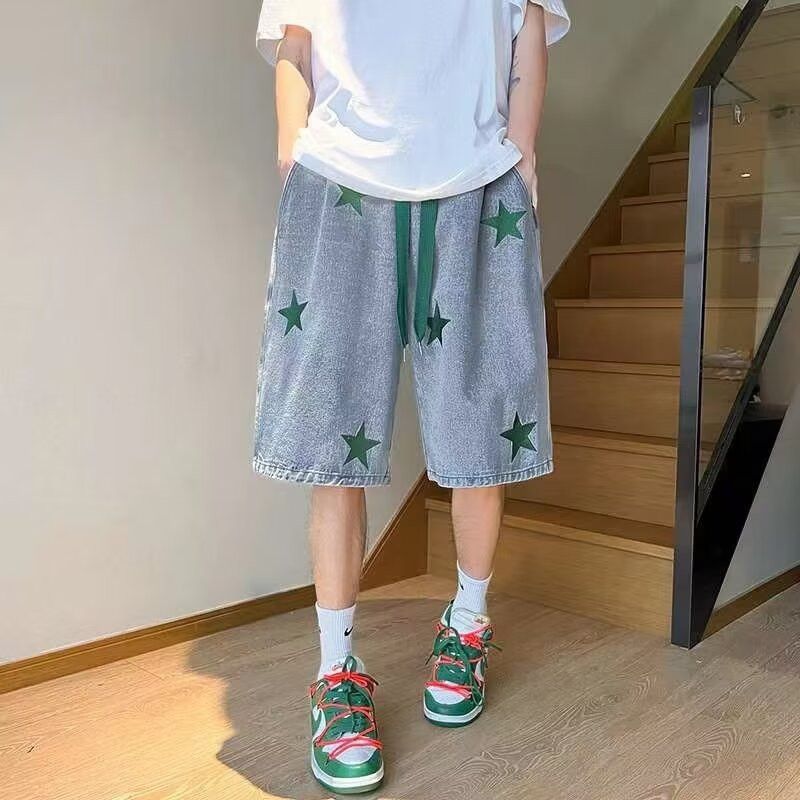Japanese Brand × Jean Retro loose embroidered denim shorts Size US 32 / EU 48 - 3 Thumbnail
