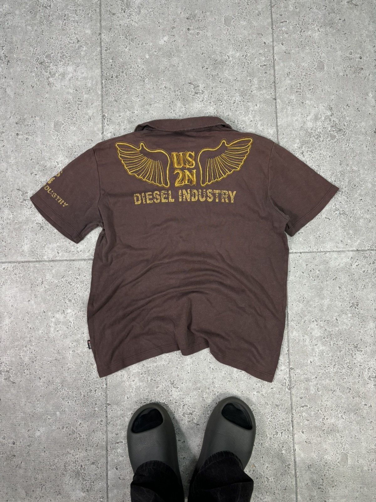 Affliction × Diesel Archive Y2K 2000s Diesel Polo T-Shirt Diesel Industry Punk Size US XL / EU 56 / 4 - 5 Thumbnail