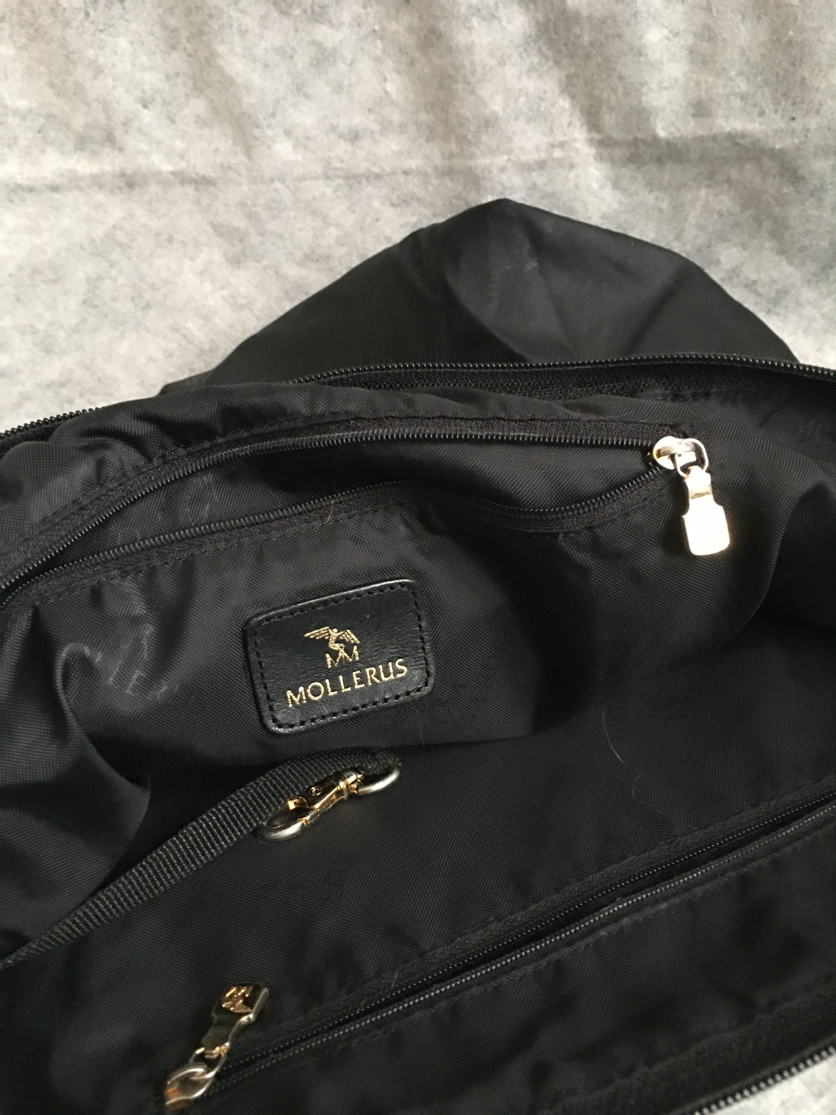 Maison Mollerus Maison Mollerus Nylon Black Monogram Shoulder Bag Size ONE SIZE - 13 Thumbnail