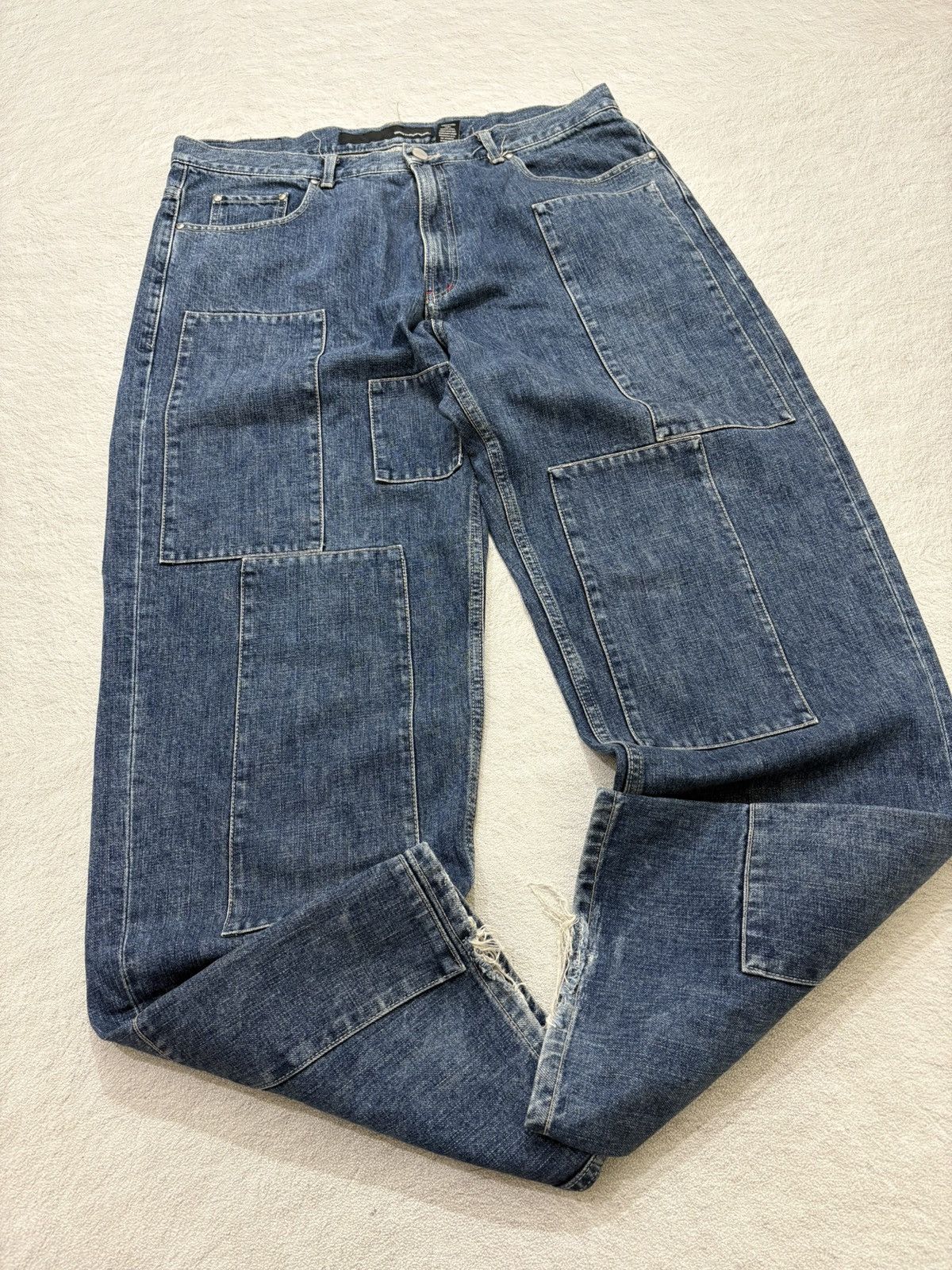 JNCO 2000s Brotherhood patchwork baggy denim y2k style Size US 38 / EU 54 - 4 Thumbnail