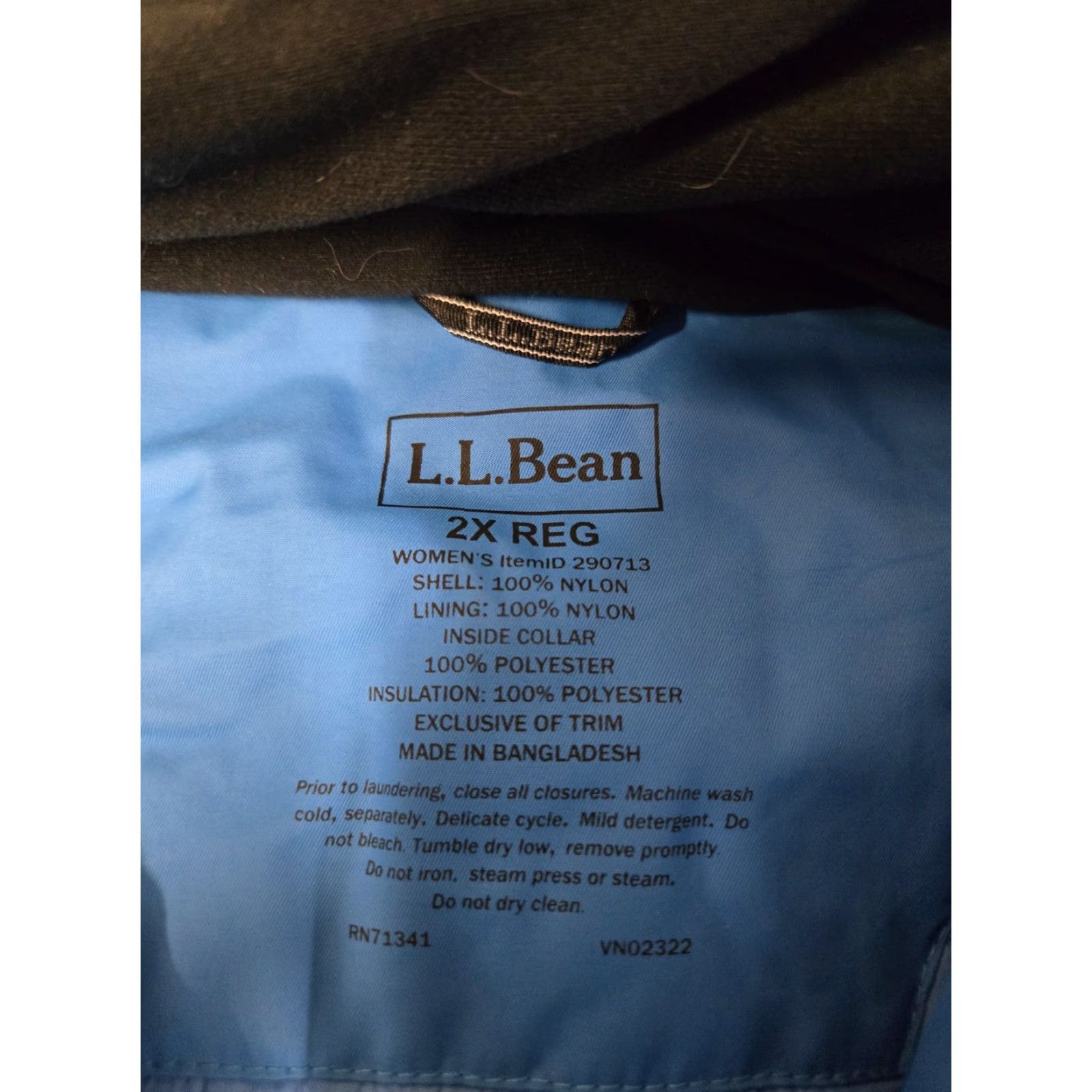 Vintage LL Bean Jacket Womens 2XL Blue Hooded Insulated Parka Winter Coat Nylon Outdoor Size XXL / US 16-18 / IT 52-54 - 4 Thumbnail