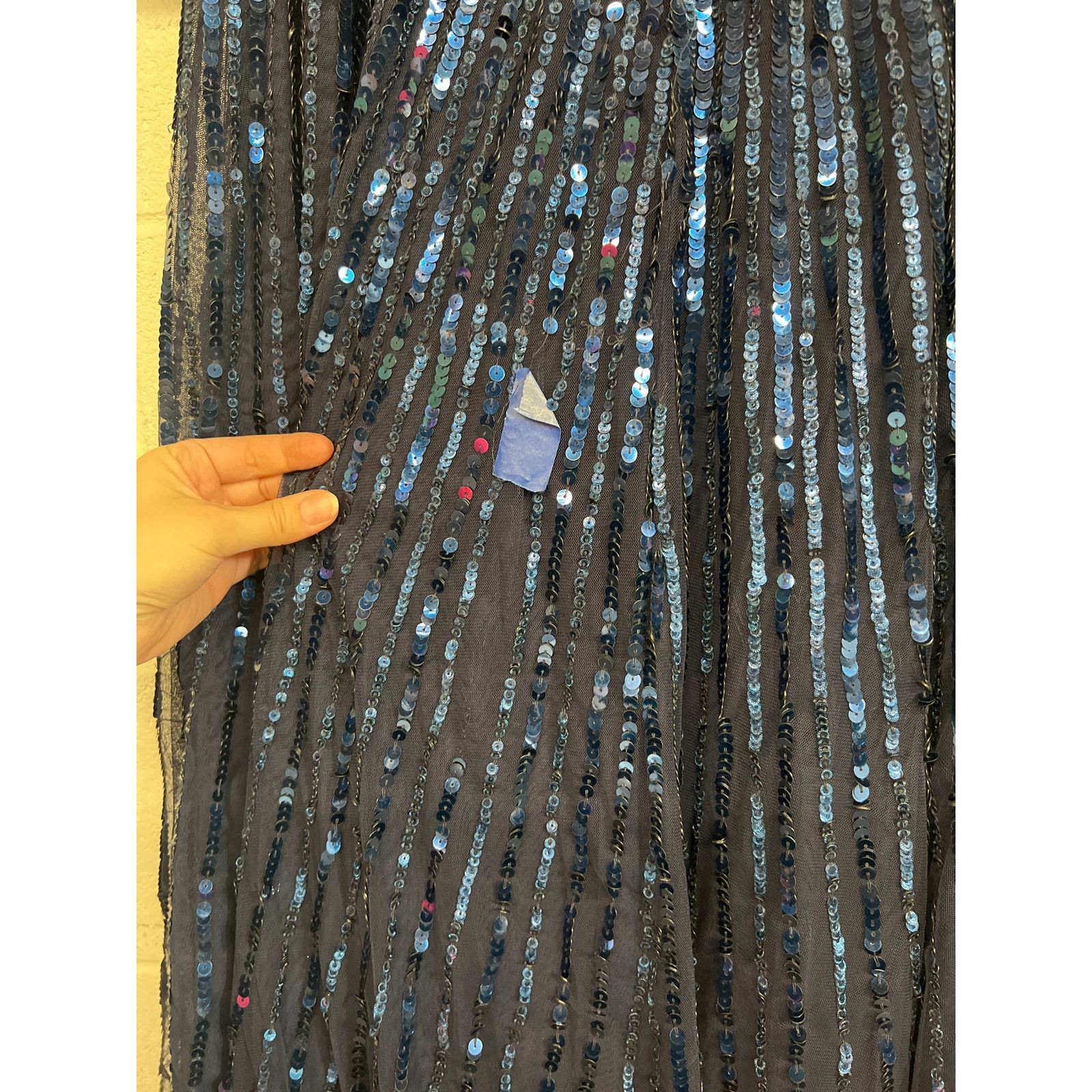 Other New Mac Duggal Sz 10 Midnight Blue Sequined Evening Gown Size L / US 10 / IT 46 - 7 Thumbnail