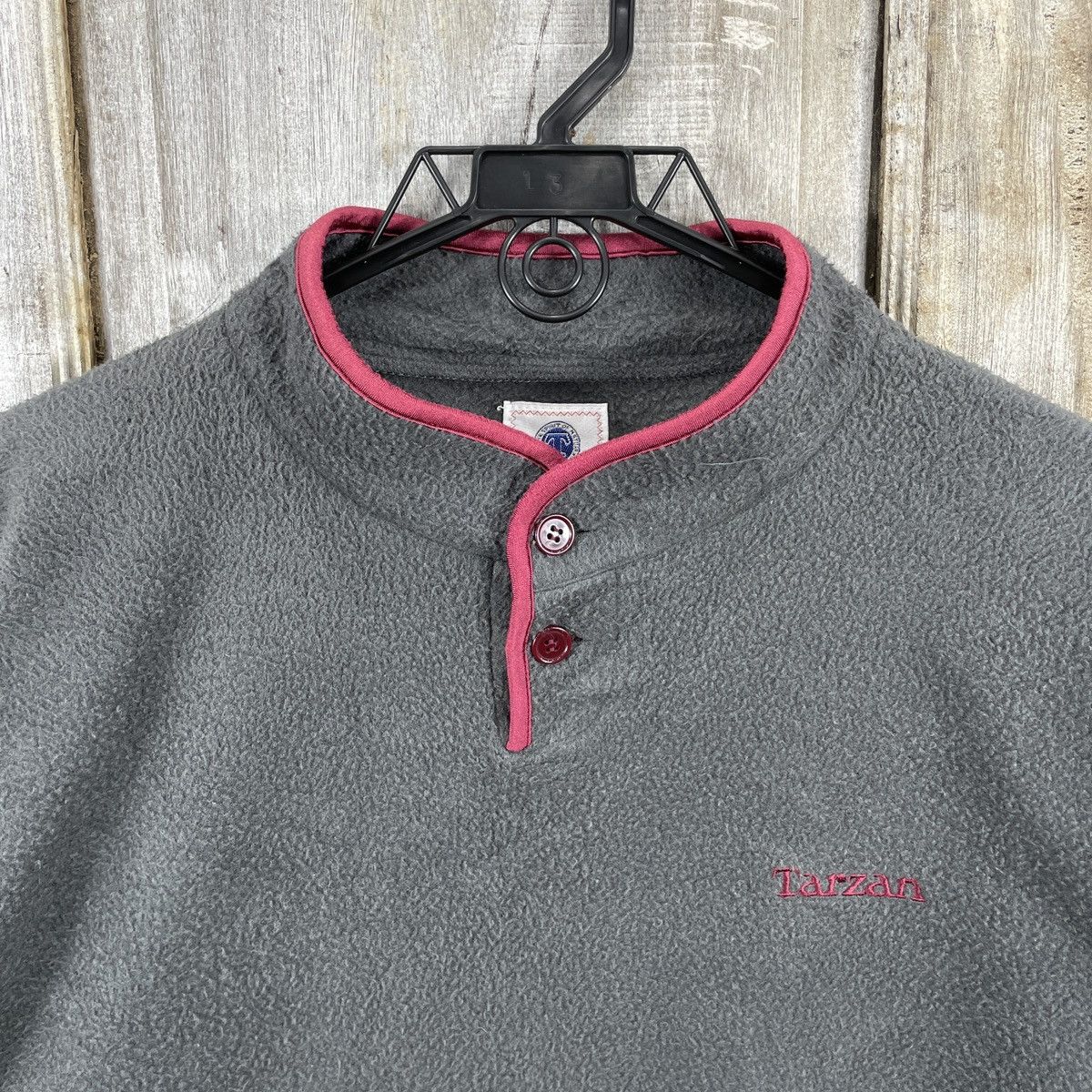 Japanese Brand × Vintage Tarzan Vintage Fleece Button Half Jacket Size US L / EU 52-54 / 3 - 4 Thumbnail