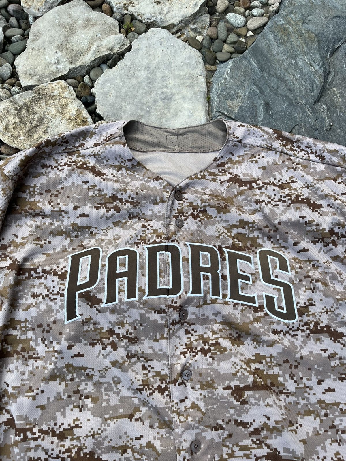 MLB × Majestic Vintage Majestic San Diego Padres button jersey camo shirt Size US XXL / EU 58 / 5 - 3 Thumbnail