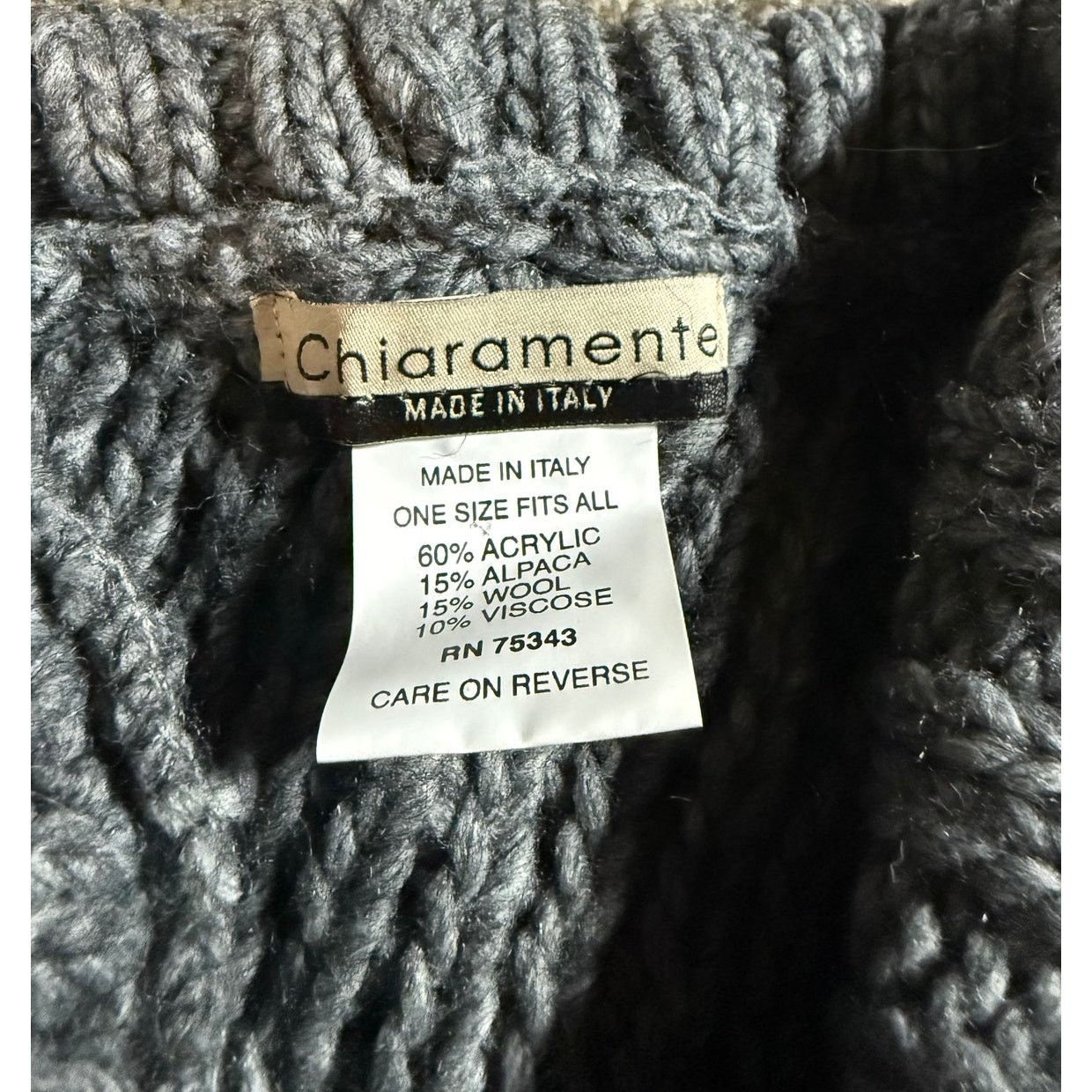 Other Chiaramente Italian Wool Blend Turtleneck Knitted Poncho Size ONE SIZE - 4 Thumbnail