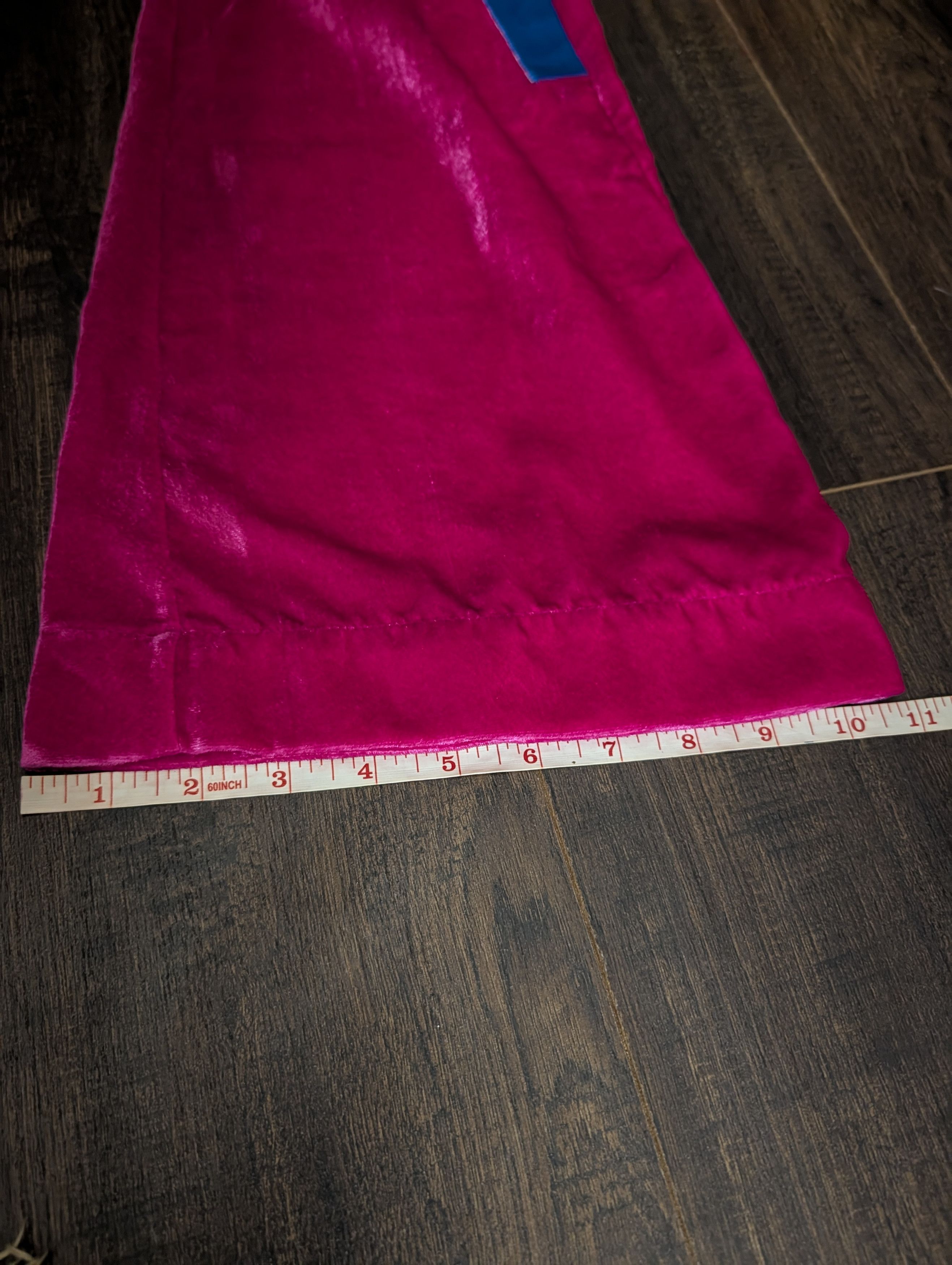Cout de la Liberte MEMBERS OF THE RAGE Velvet Fuscia Flared Patch Pants Size US 30 / EU 46 - 20 Thumbnail