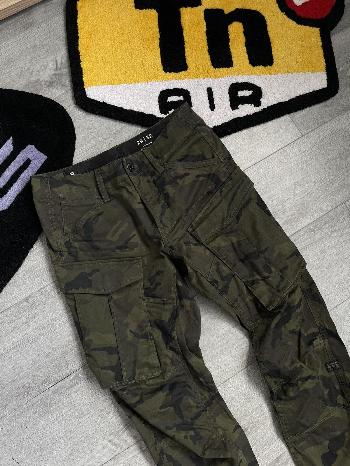 G-Star × Vintage G-Star Raw Cargo Pants Streetwear Japanese Brand Camo Size US 29 - 2 Thumbnail