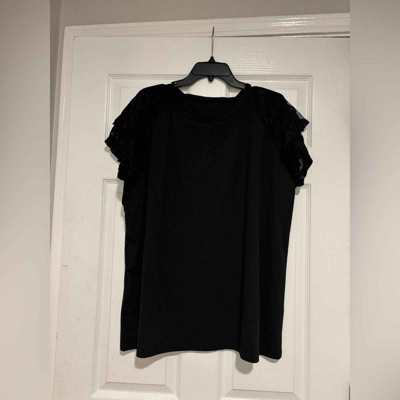 Other Chic Black Lace Sleeve Blouse Size XL / US 12-14 / IT 48-50 - 1 Thumbnail