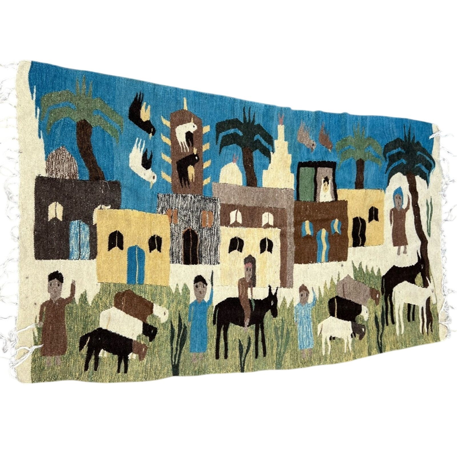 Other Egyptian Hand Woven Tapestry 5 FT Art Egypt-Wool Kilim Rug Size ONE SIZE - 1 Thumbnail
