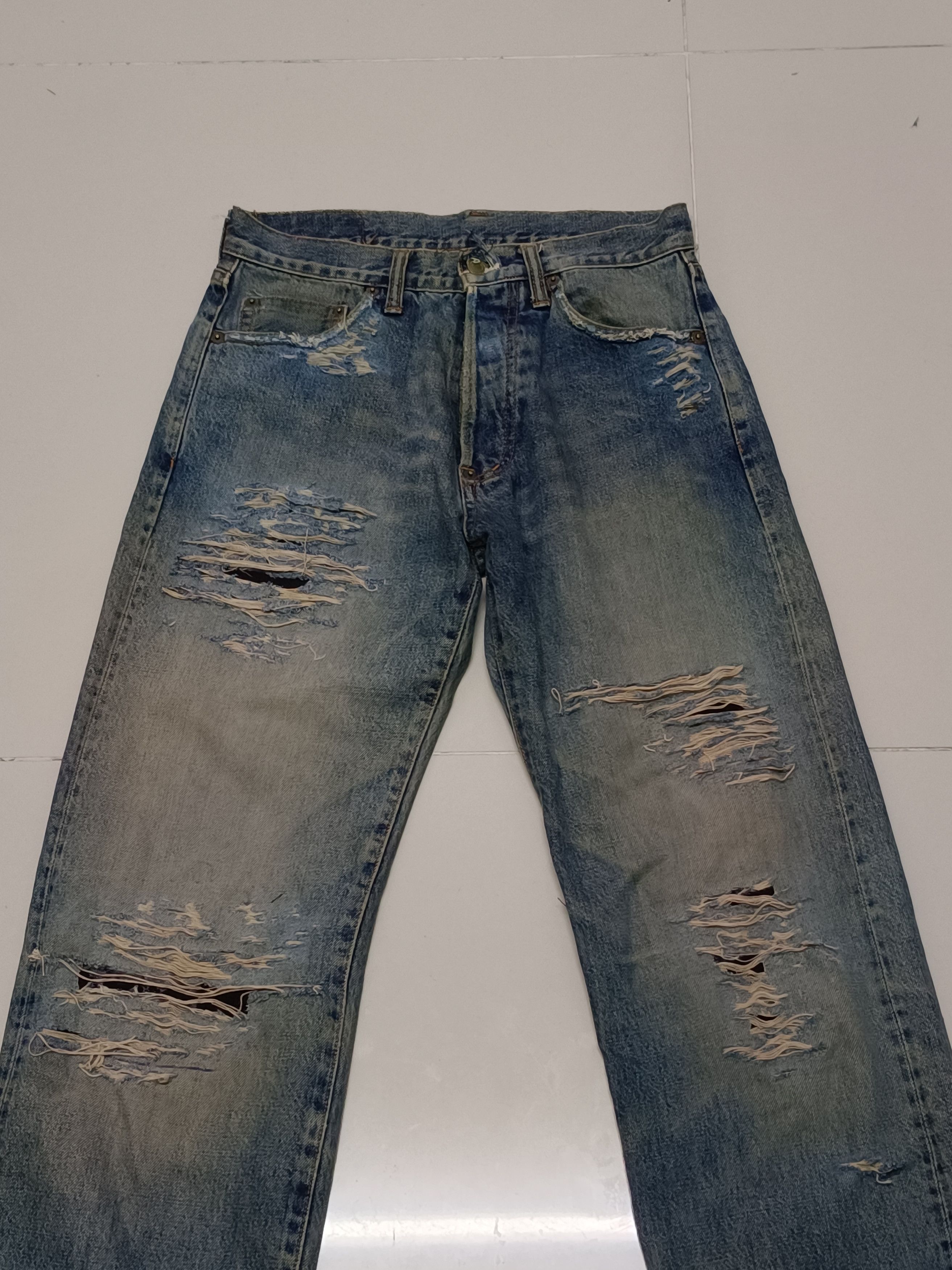 Studio D'Artisan Studio d'artisan D02S Selvedge Distressed Denim Size US 30 / EU 46 - 2 Thumbnail