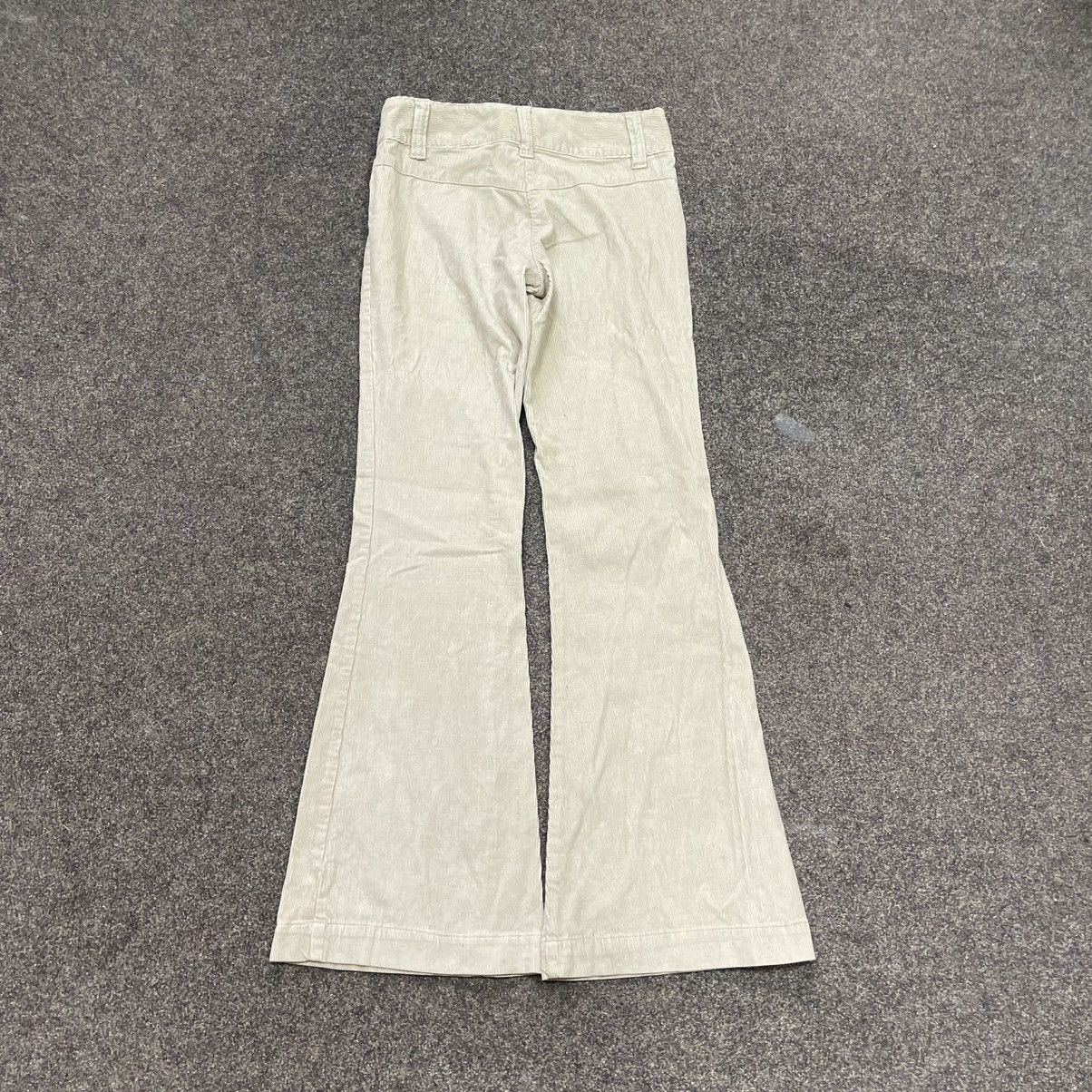 Vintage Vintage Y2K Cream Flared Wide Leg Pants 90s Archive Graphic Size 32" / US 10 / IT 46 - 3 Thumbnail