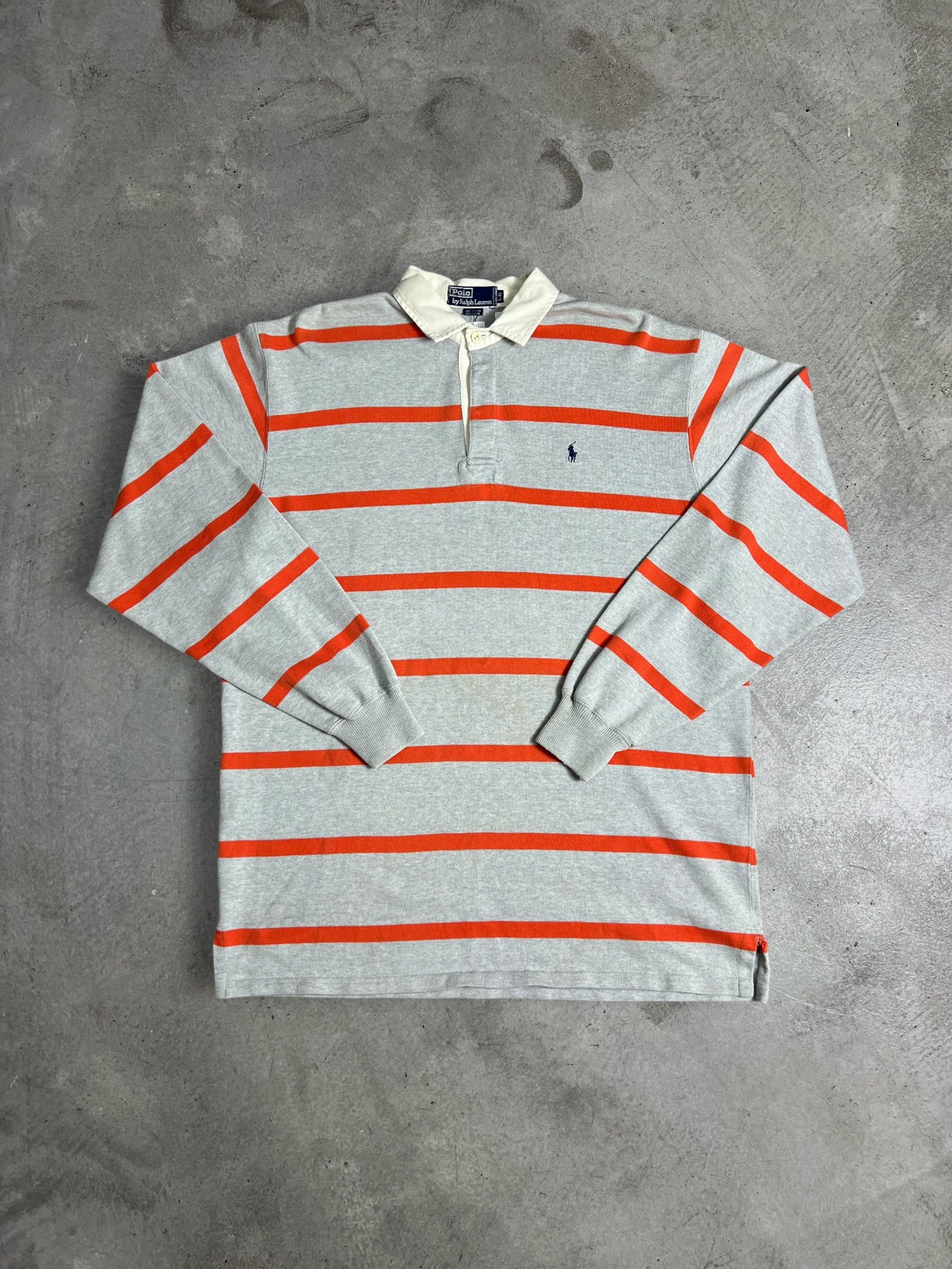 Polo Ralph Lauren Vintage Polo Ralph Lauren Striped Rugby Shirt (L) JKA492 Size US L / EU 52-54 / 3 - 1 Thumbnail