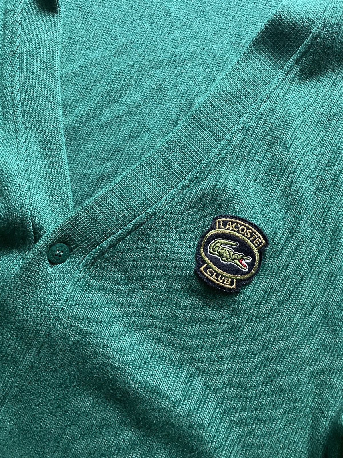 RARE 90s Vintage Lacoste Club Chemise Knit Cardigan Sweater